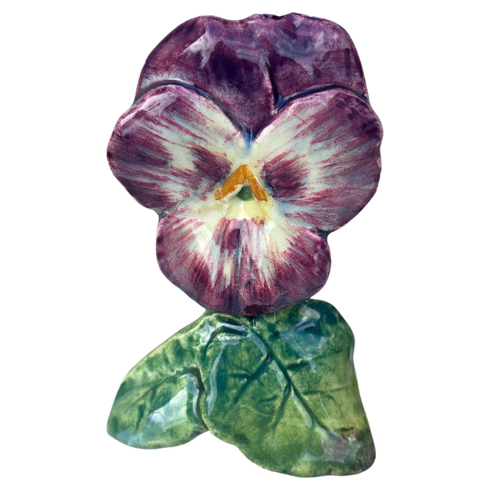 Late 19th Century Rare Set of 5 Small 19th Century Majolica Flowers Vases Delphin Massier For Sale