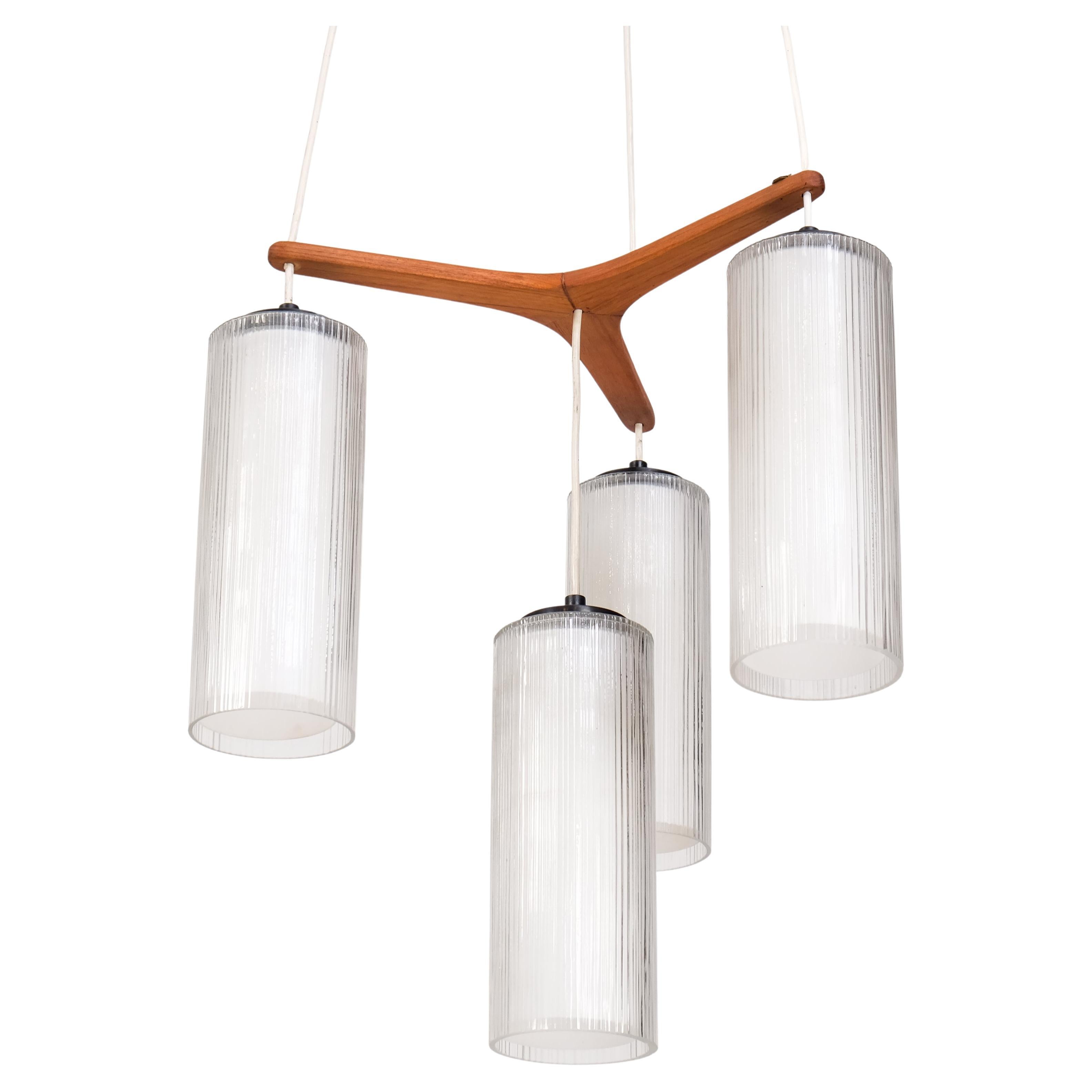 Rare Set of 6 Ceiling Lights by Iittala, Finland, 1950s For Sale