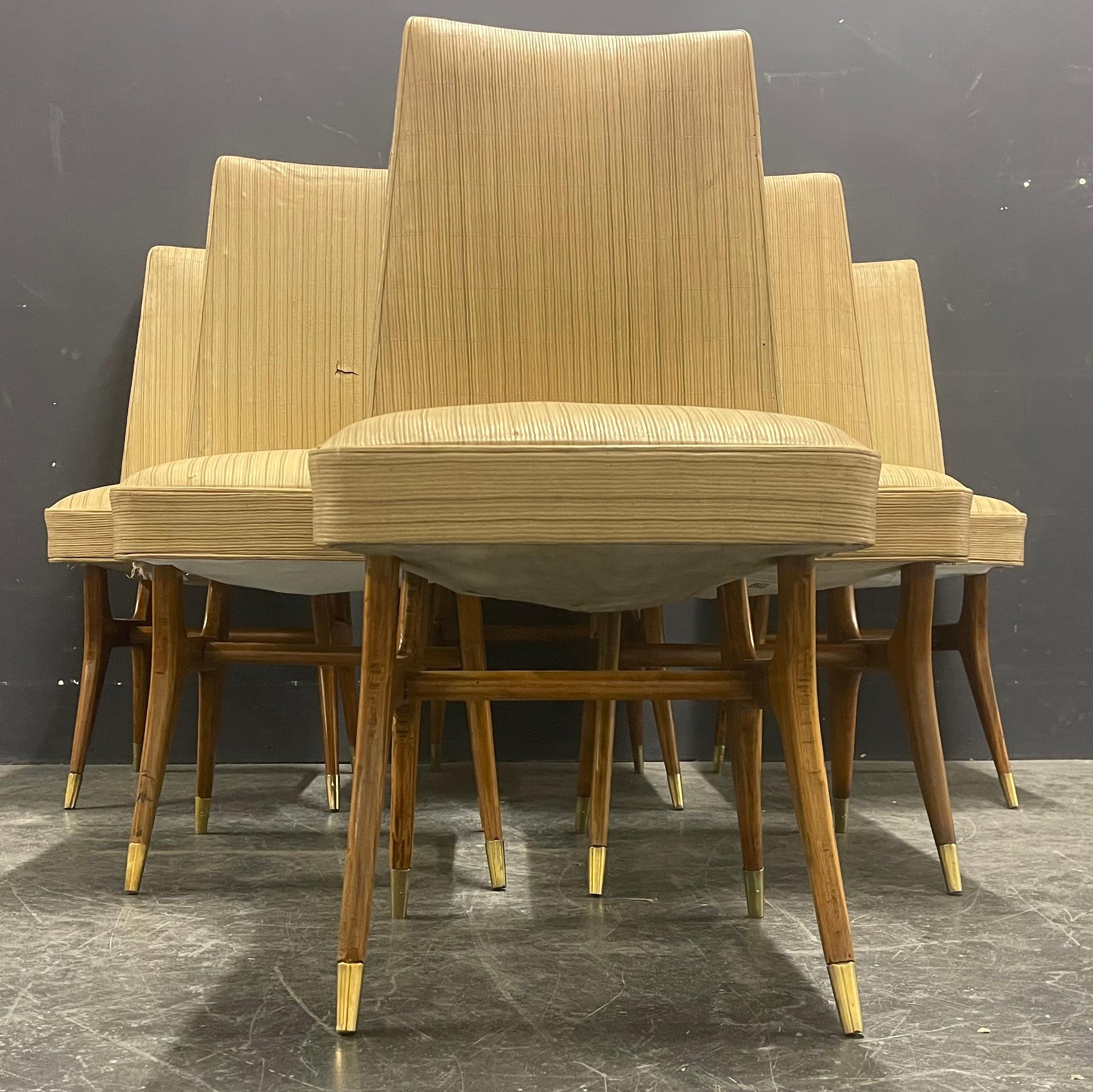 rare set of 6 chairs by  melchiorre bega For Sale 6