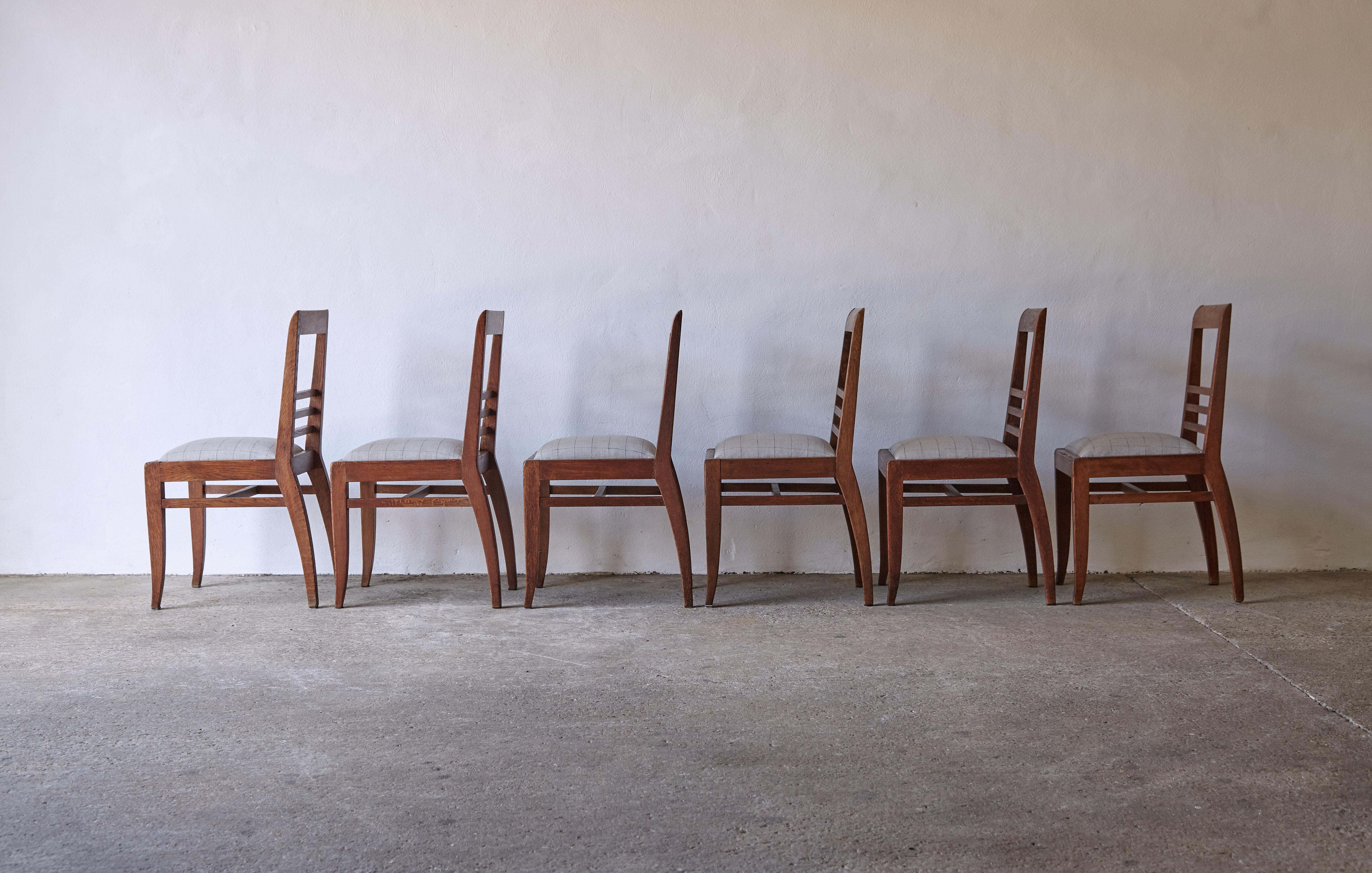 Rare Set of 6 Michel Dufet 'Duffet' Dining Chairs, 1950s, France For Sale 3