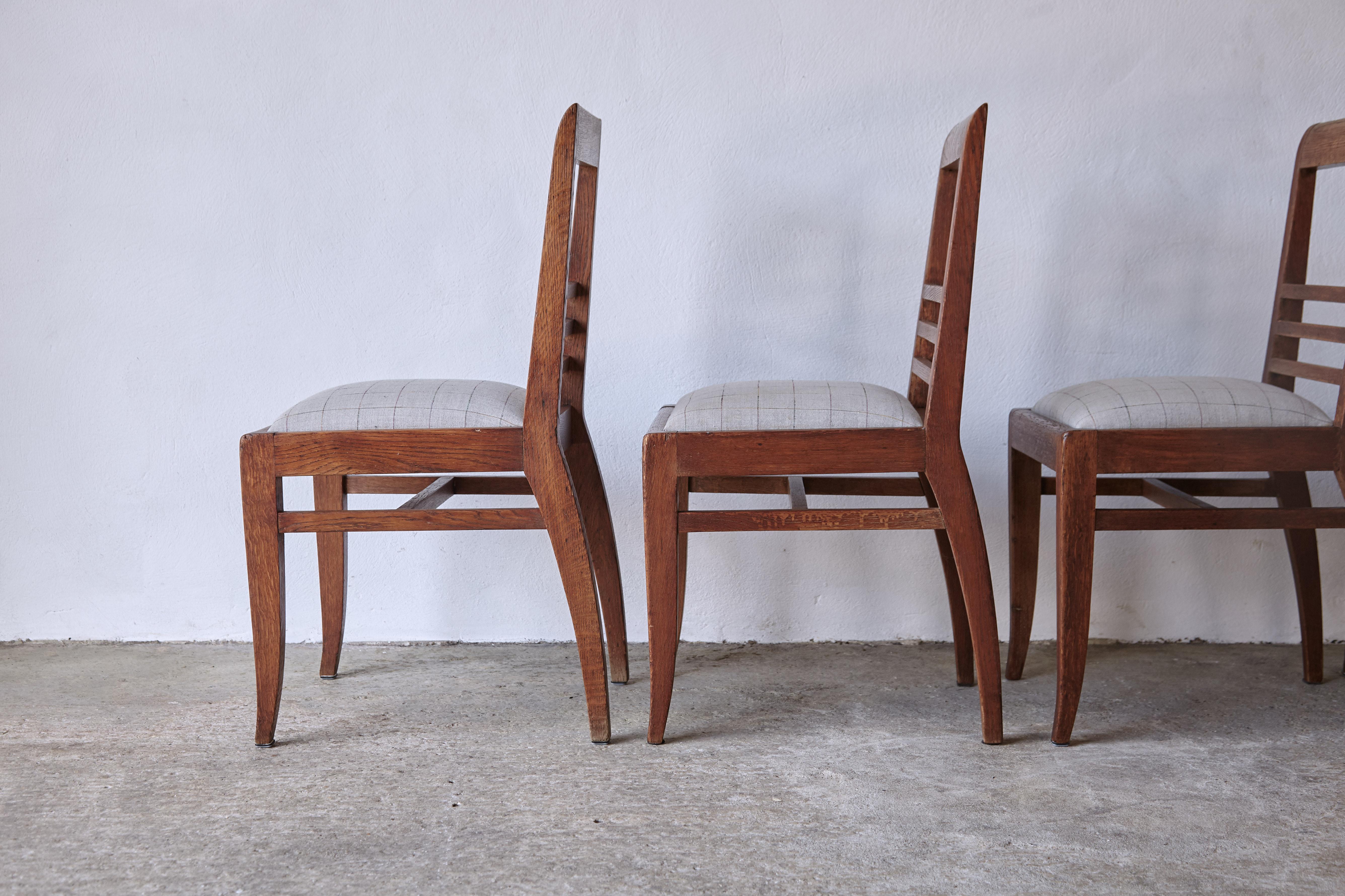 Rare Set of 6 Michel Dufet 'Duffet' Dining Chairs, 1950s, France For Sale 4