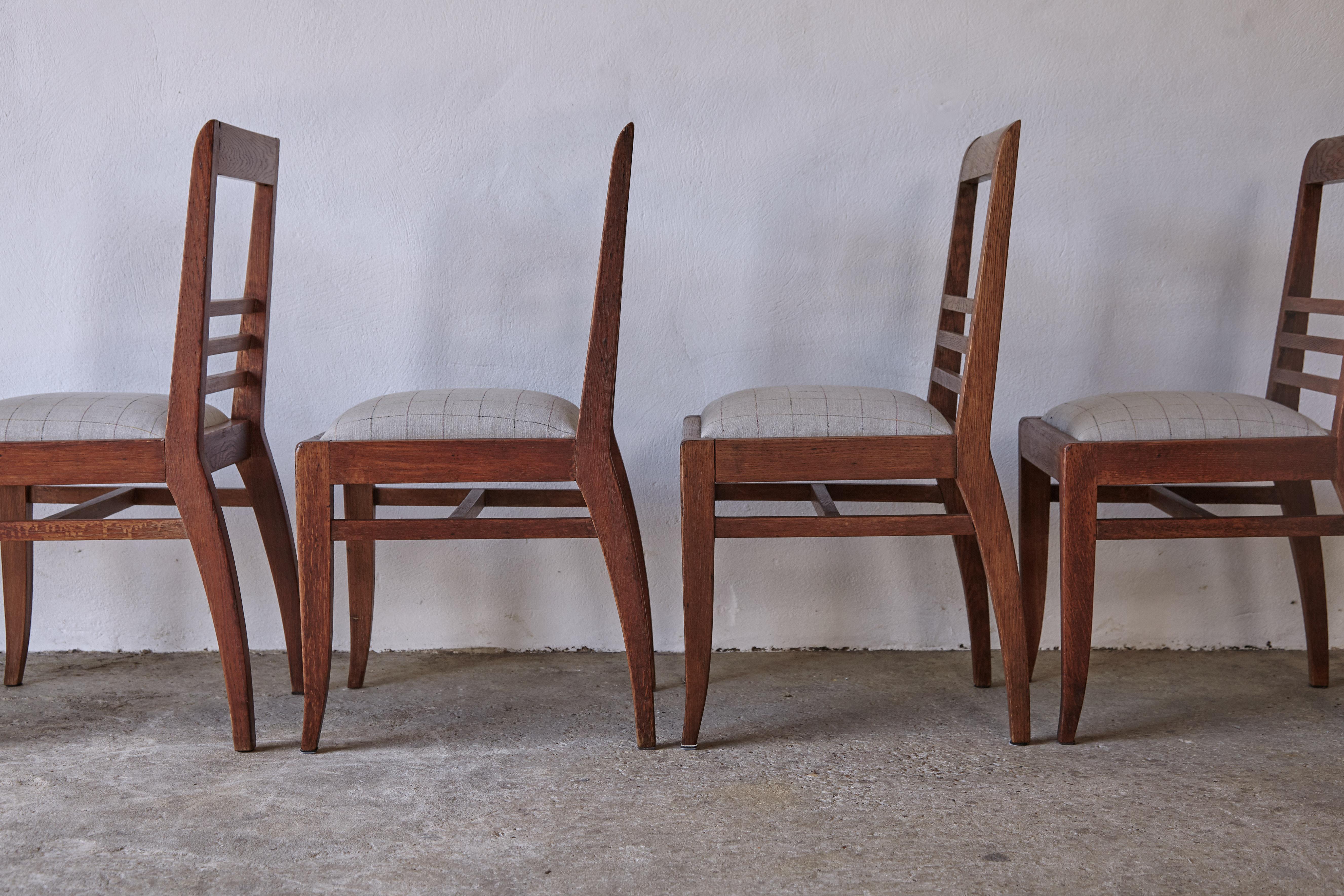 Rare Set of 6 Michel Dufet 'Duffet' Dining Chairs, 1950s, France For Sale 5