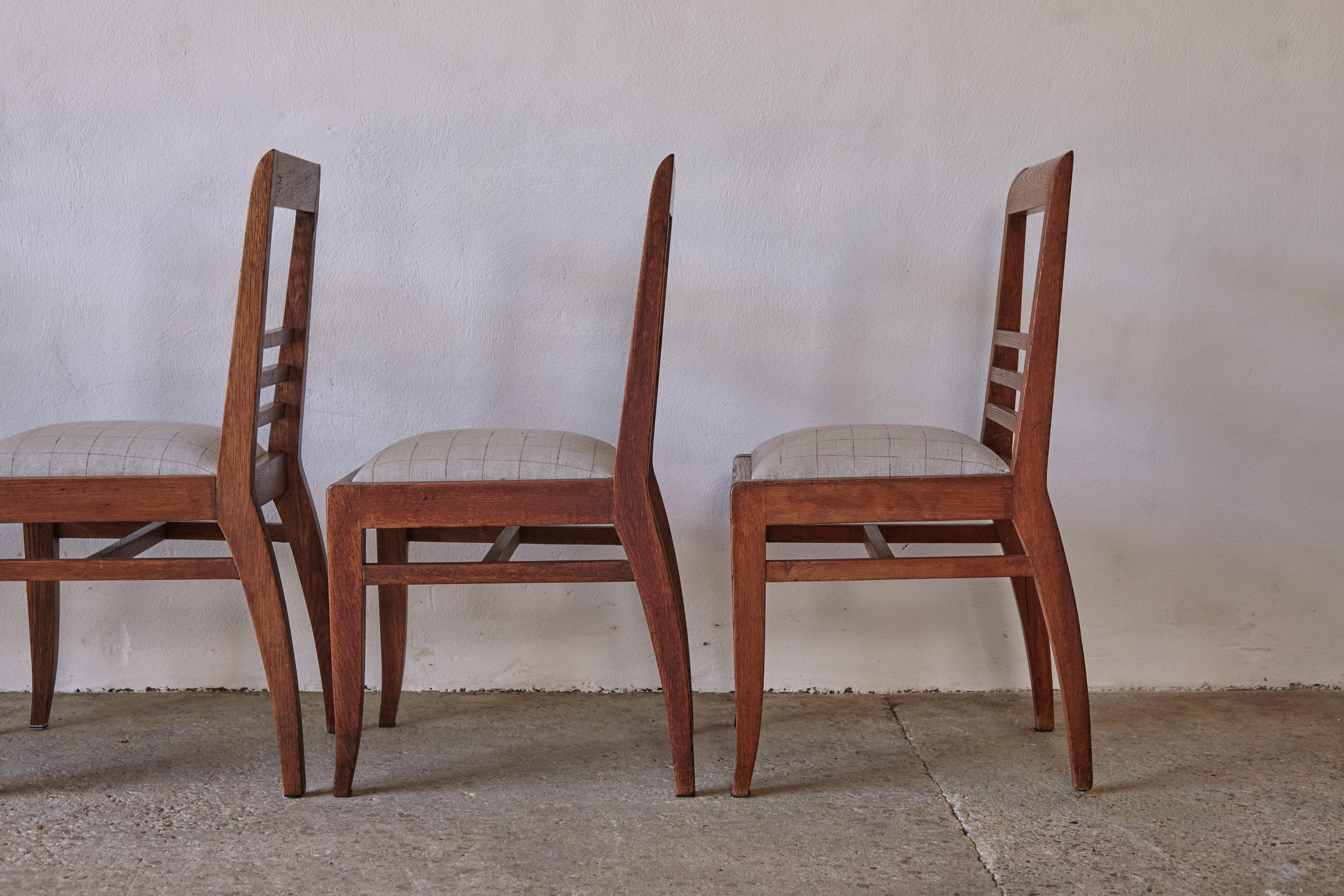 Rare Set of 6 Michel Dufet 'Duffet' Dining Chairs, 1950s, France For Sale 6