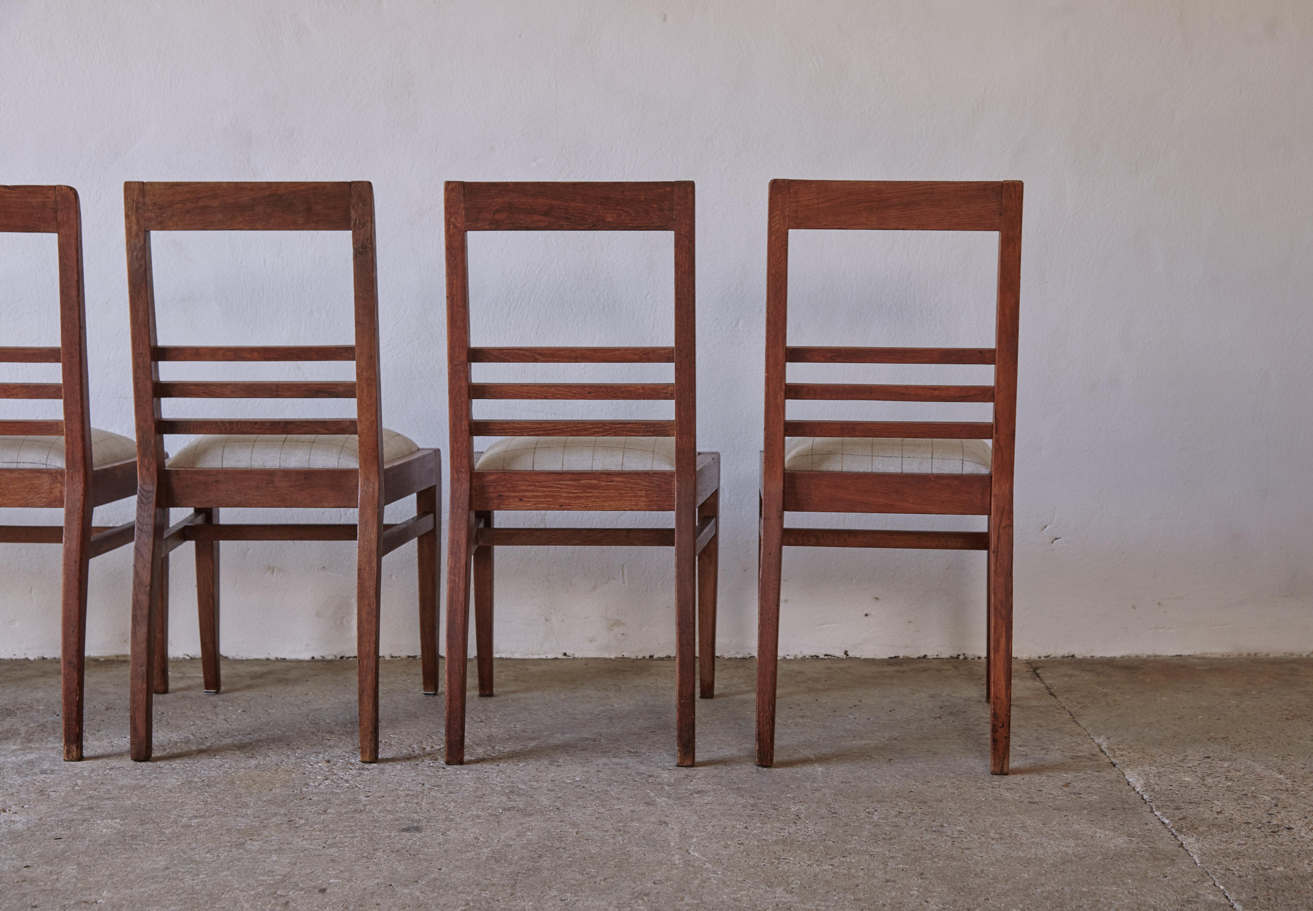 Rare Set of 6 Michel Dufet 'Duffet' Dining Chairs, 1950s, France For Sale 8
