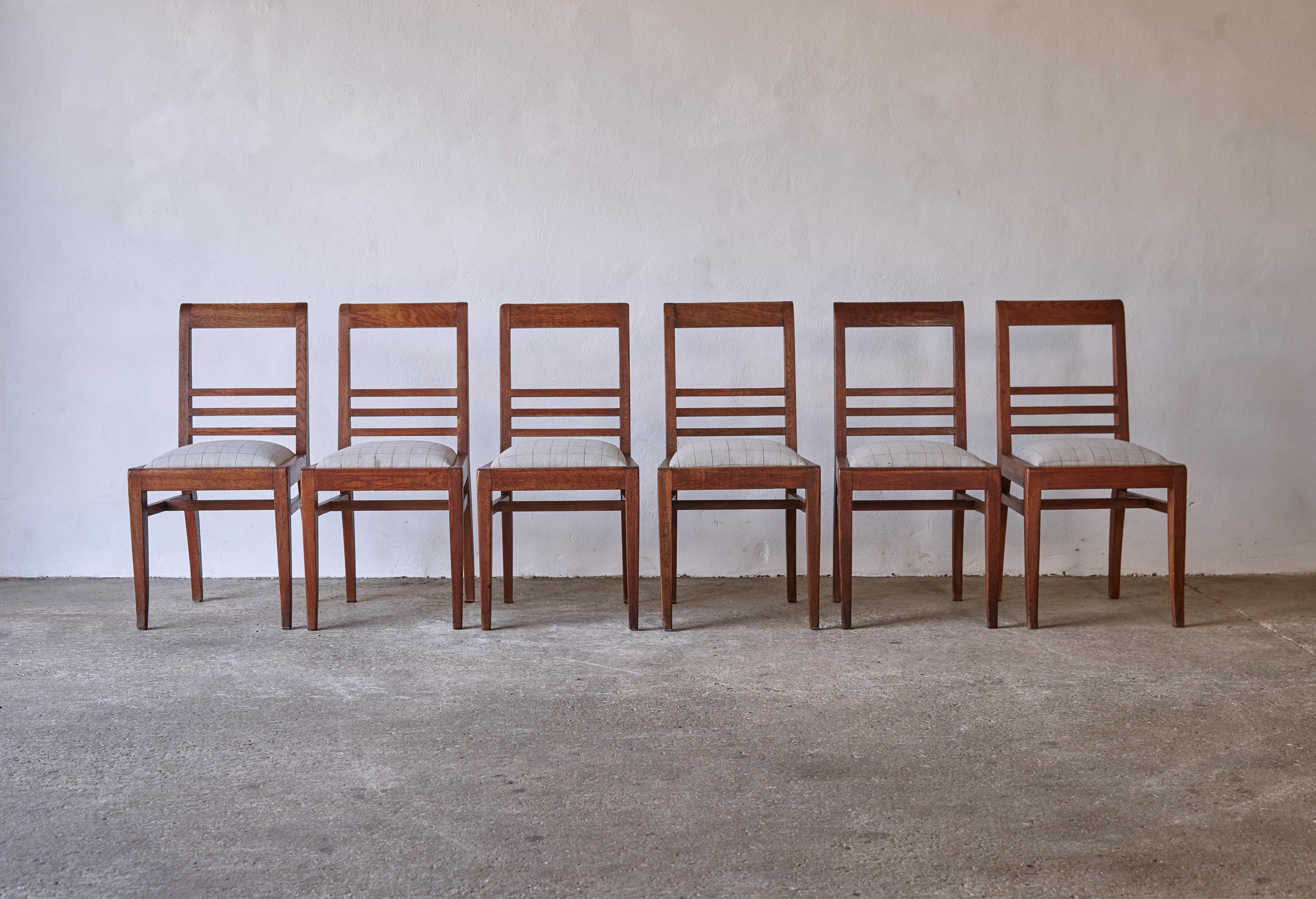 Mid-Century Modern Rare Set of 6 Michel Dufet 'Duffet' Dining Chairs, 1950s, France For Sale