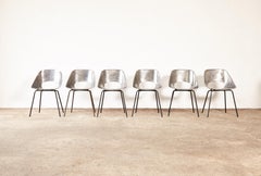 Rare Set of 6 Pierre Guariche Tulip (Tulipe) Cast Aluminum Chairs, 1950s, France