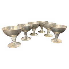 Vintage Glass Dessert Luncheon Bowls Cups Set of 36 MCM Art Deco