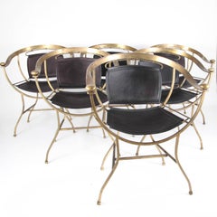 Seltener Satz von 6 „Pompei“-Sesseln von Alberto Orlandi, 1970er Jahre