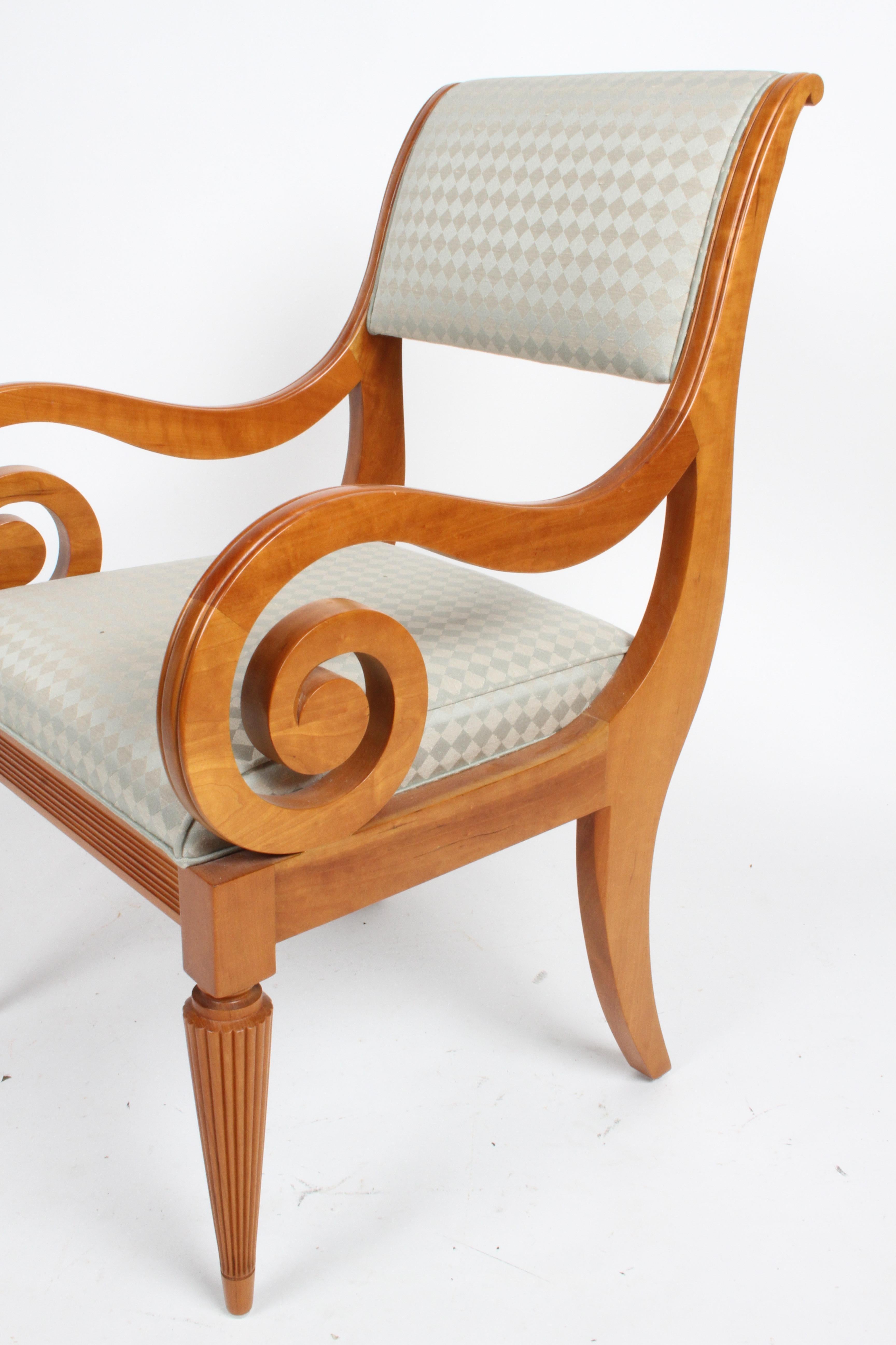 Rare ensemble de 6 pièces Robert A.M. Chaises de salle à manger Stern Bodleian en cerisier naturel pour HBF en vente 1