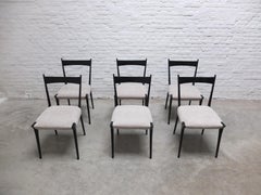 Rare Set of 6 'S11' Dining Chairs by Alfred Hendrickx for Belform, 1950s