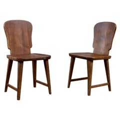 Rare ensemble de 6 chaises suédoises en pin, années 1940