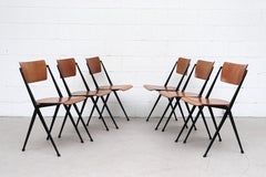 Rare Set of 6 Wim Rietveld Pyramid Stacking Chairs