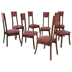 Rare Set of 8 Angelo Mangiarotti Dining Chairs, Mod. S11