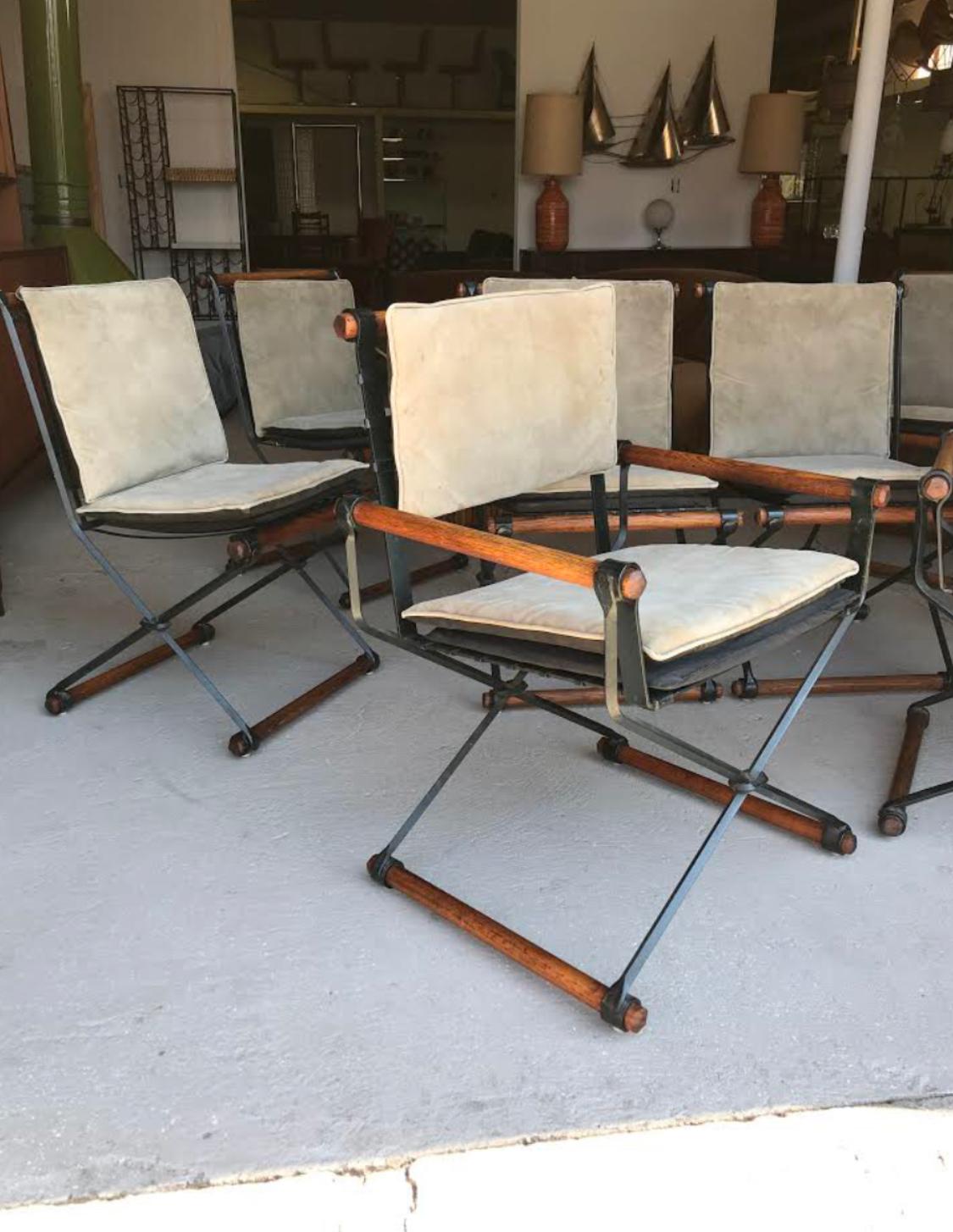 Rare Set of 8 Cleo Baldon Terra Oak Dining Chairs 2