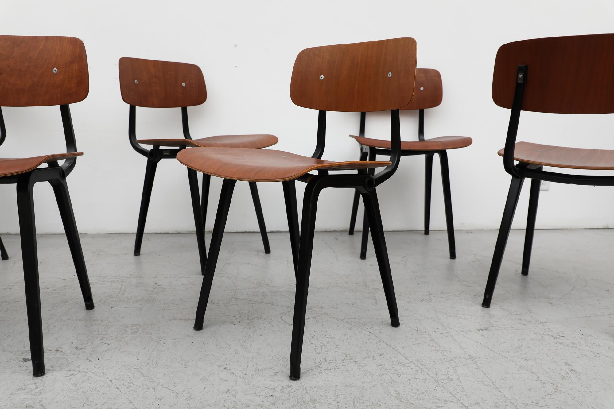 Rare Set of 8 Friso Kramer 'Revolt' Chairs 5
