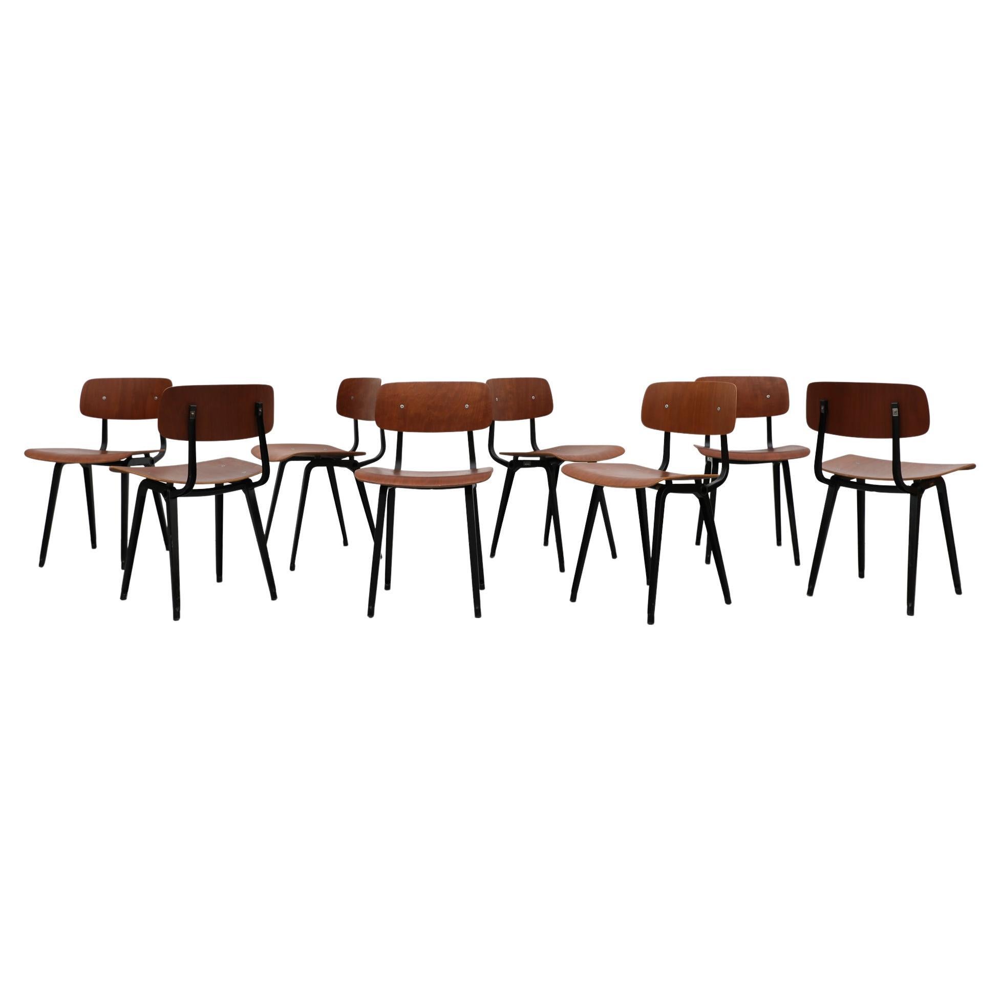 Rare Set of 8 Friso Kramer 'Revolt' Chairs