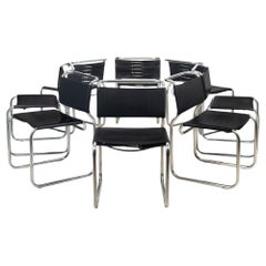 Rare ensemble de 8 chaises de salle à manger "The Moderns" CH66 par Nicos Zographos