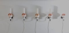 Rare Set of 8 Opaline and Copper Aluminum Sconce "Lucifer" by RAAK Amsterdam