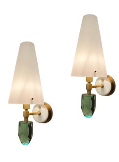 Rare Set of 8 "Pigne" Wall Lights, by Roberto Giulio Rida
