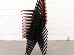 Rare Set of 8 Wim Rietveld Pyramid Stacking Chairs