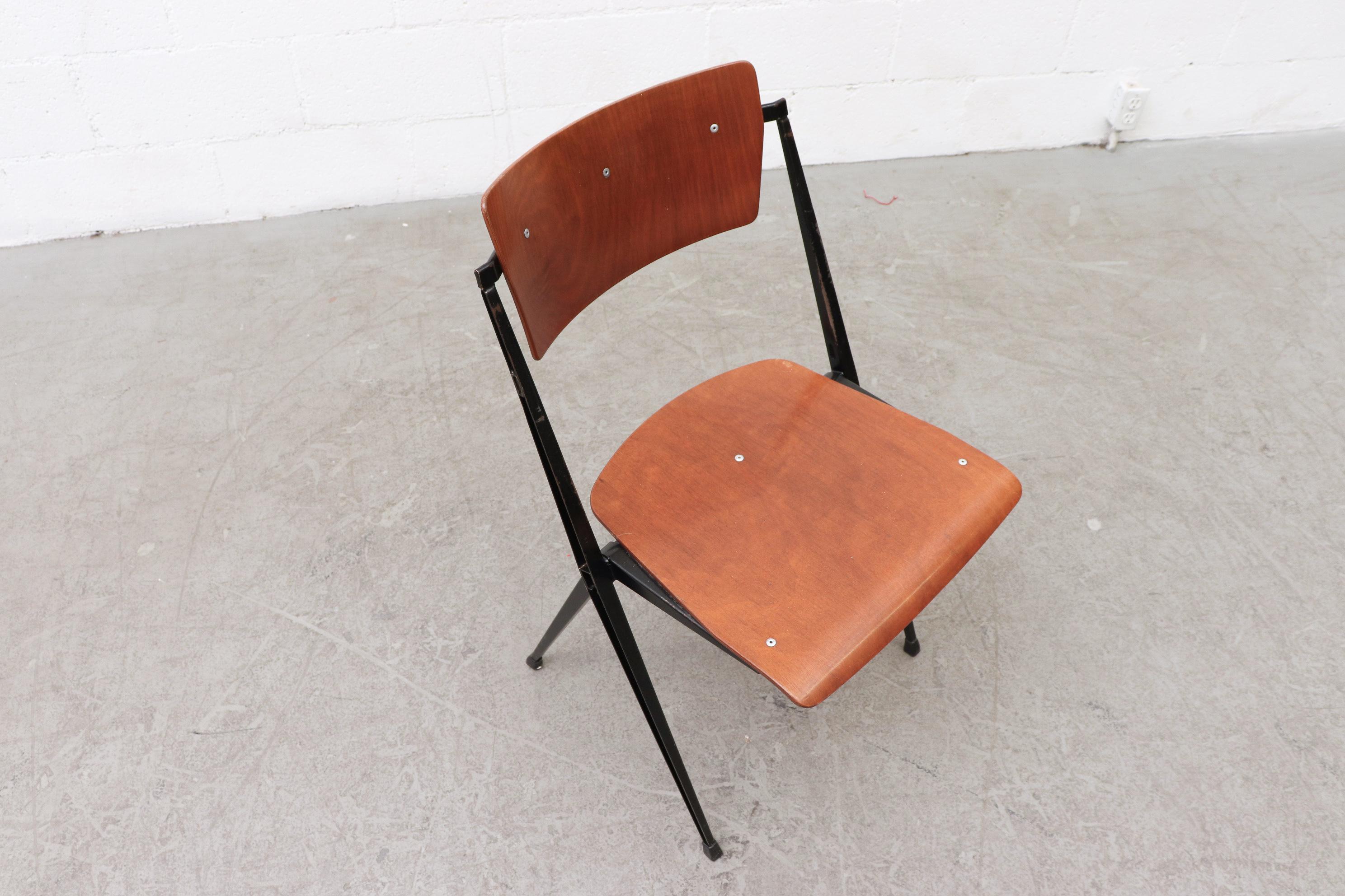 Dutch Rare Set of 8 Wim Rietveld Pyramid Stacking Chairs