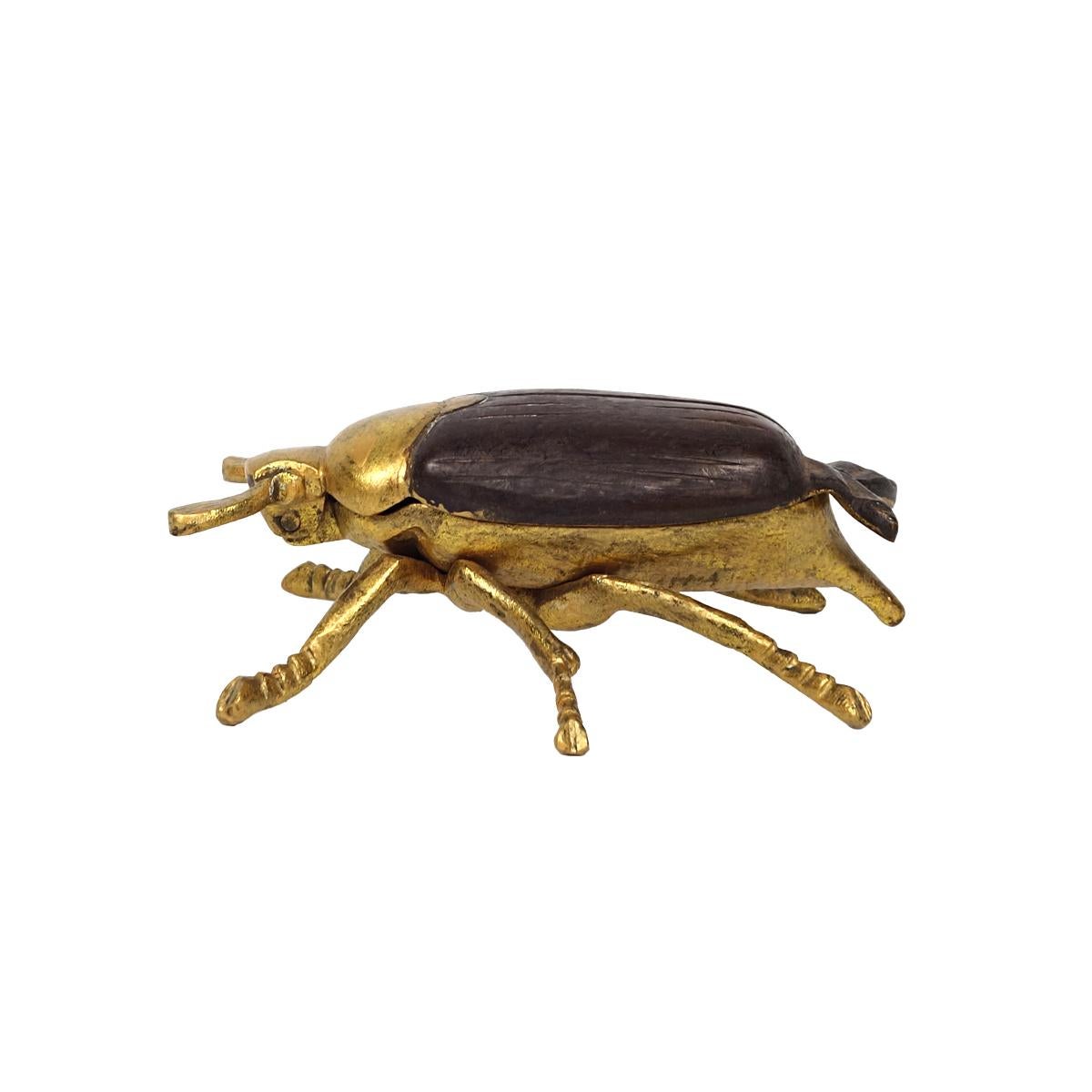 19th Century Rare Set of 9 Different Japanese Insects Made of Copper, Brass and Wood For Sale