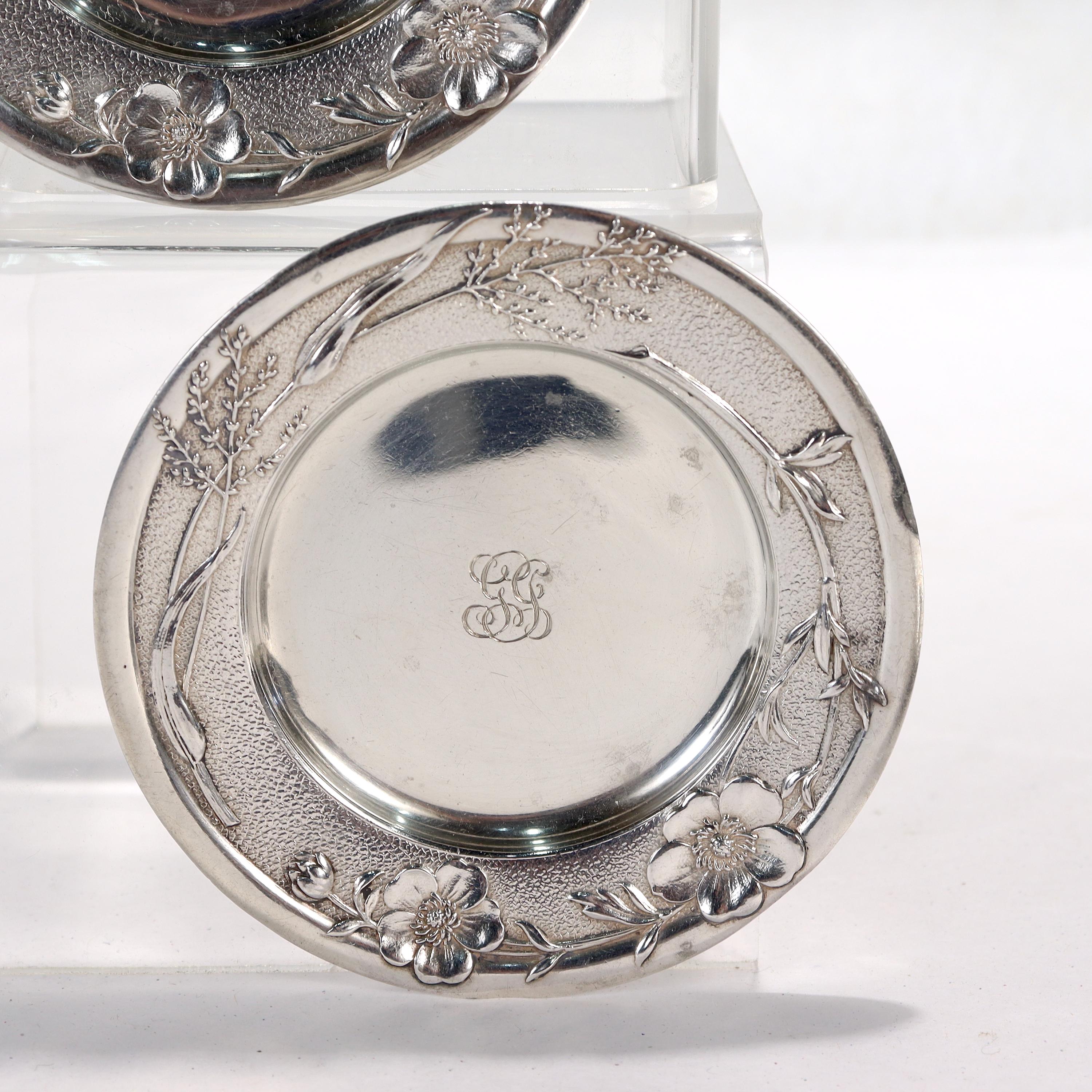 Rare ensemble de 9 pièces Tiffany & Co. Pattes de beurre à motif de vigne en argent sterling en vente 3