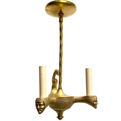 Rare Set of Antique Hallway Chandeliers, Sold Individually