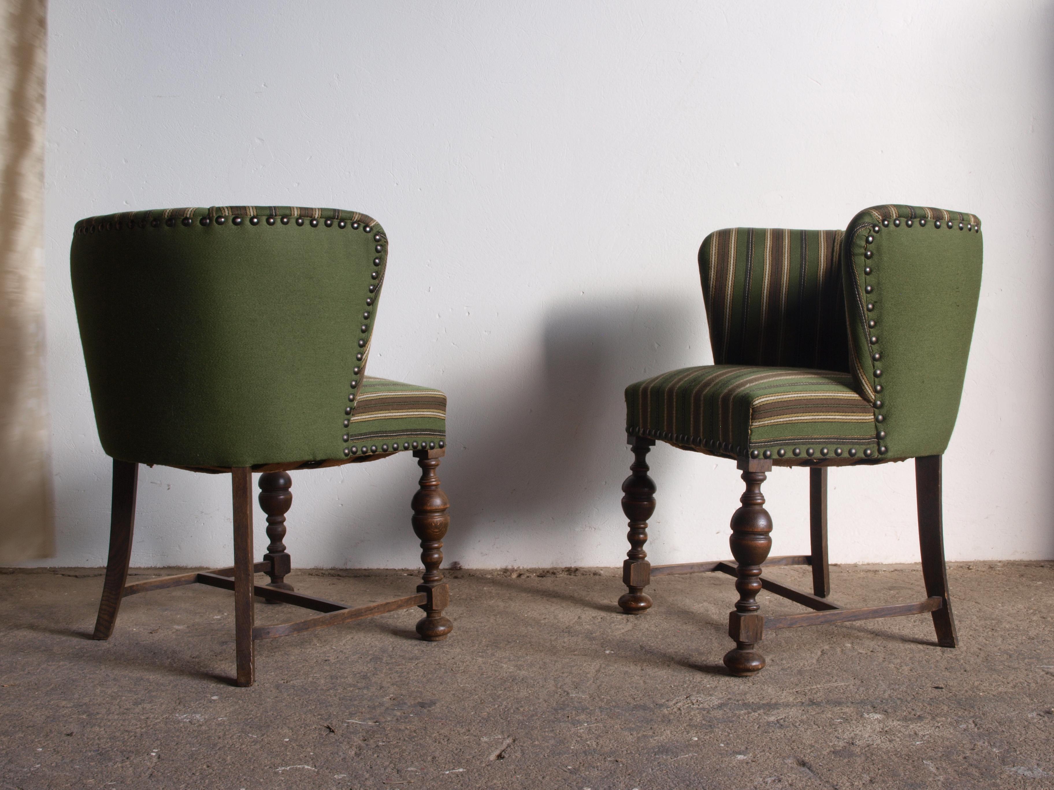 Rare set of Art deco - Brutalist Dining Chairs For Sale 6