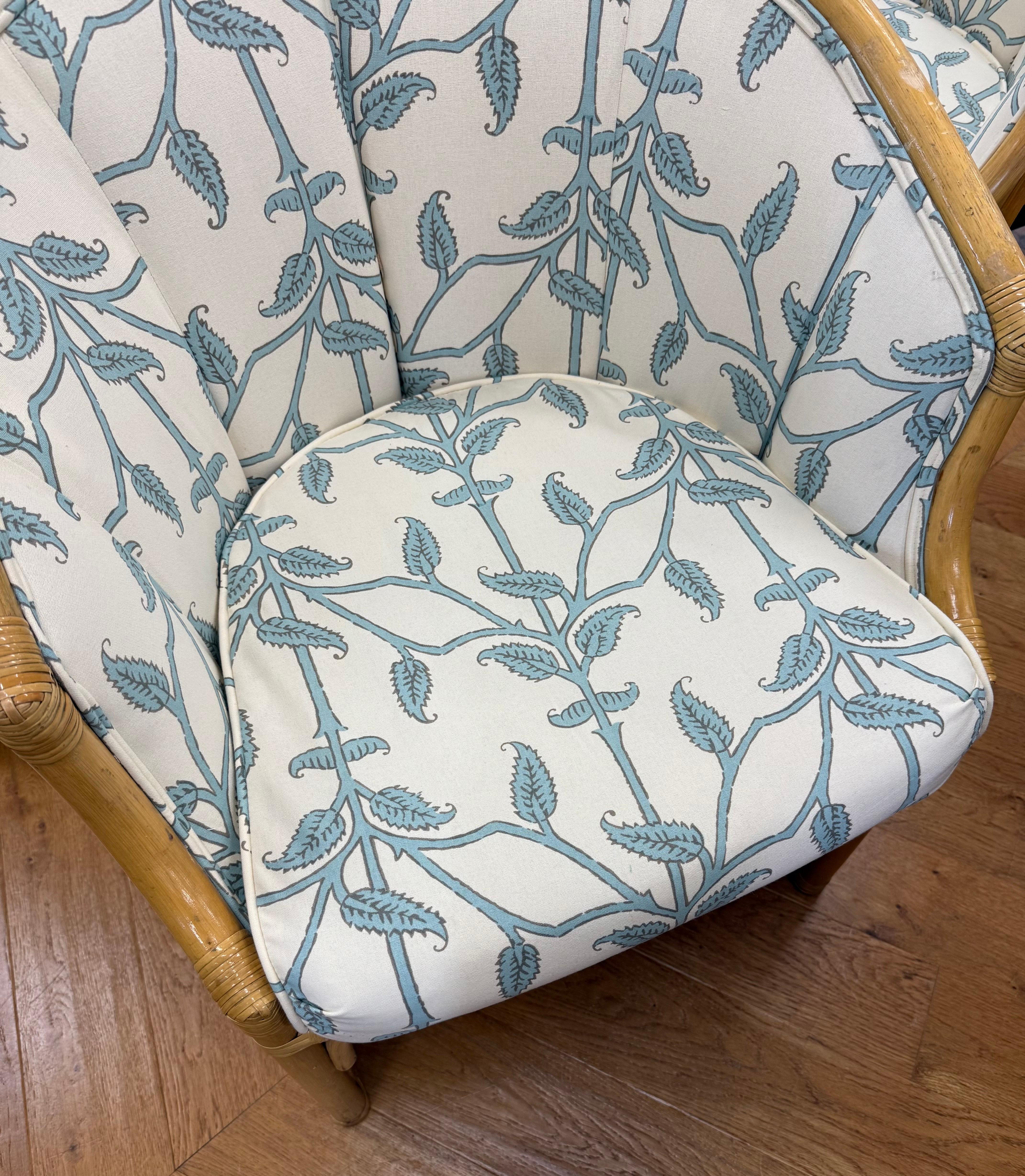 Raro set di sedie da pranzo in rattan di bambù con intarsio di McGuire degli anni '70 in vendita 1