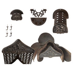 Rare set of cast iron stable accessories for four horses, France, circa 1870 Rare set of cast iron stable accessories for four horses, France, circa 1870