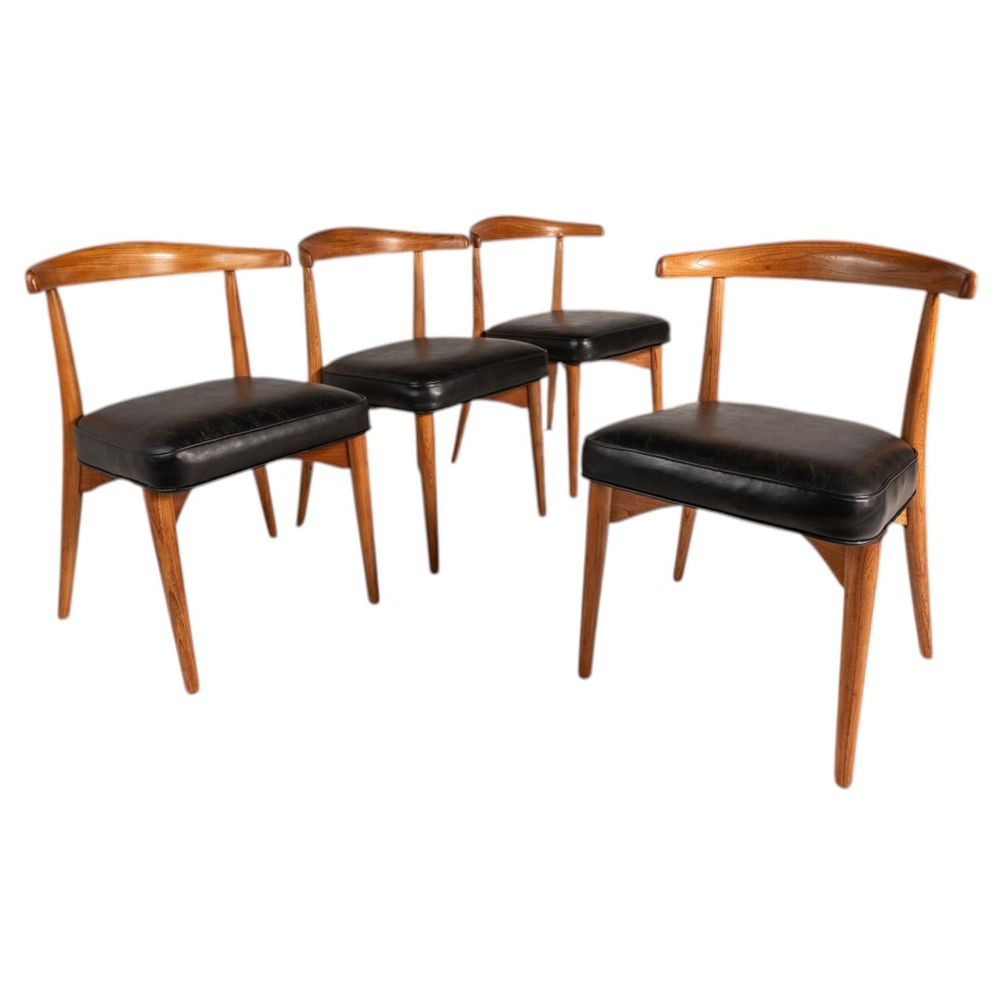 Rare Set of Chairs in Oak, Lawrence Peabody, Richardson Nemschoff, USA, c. 1950s For Sale
