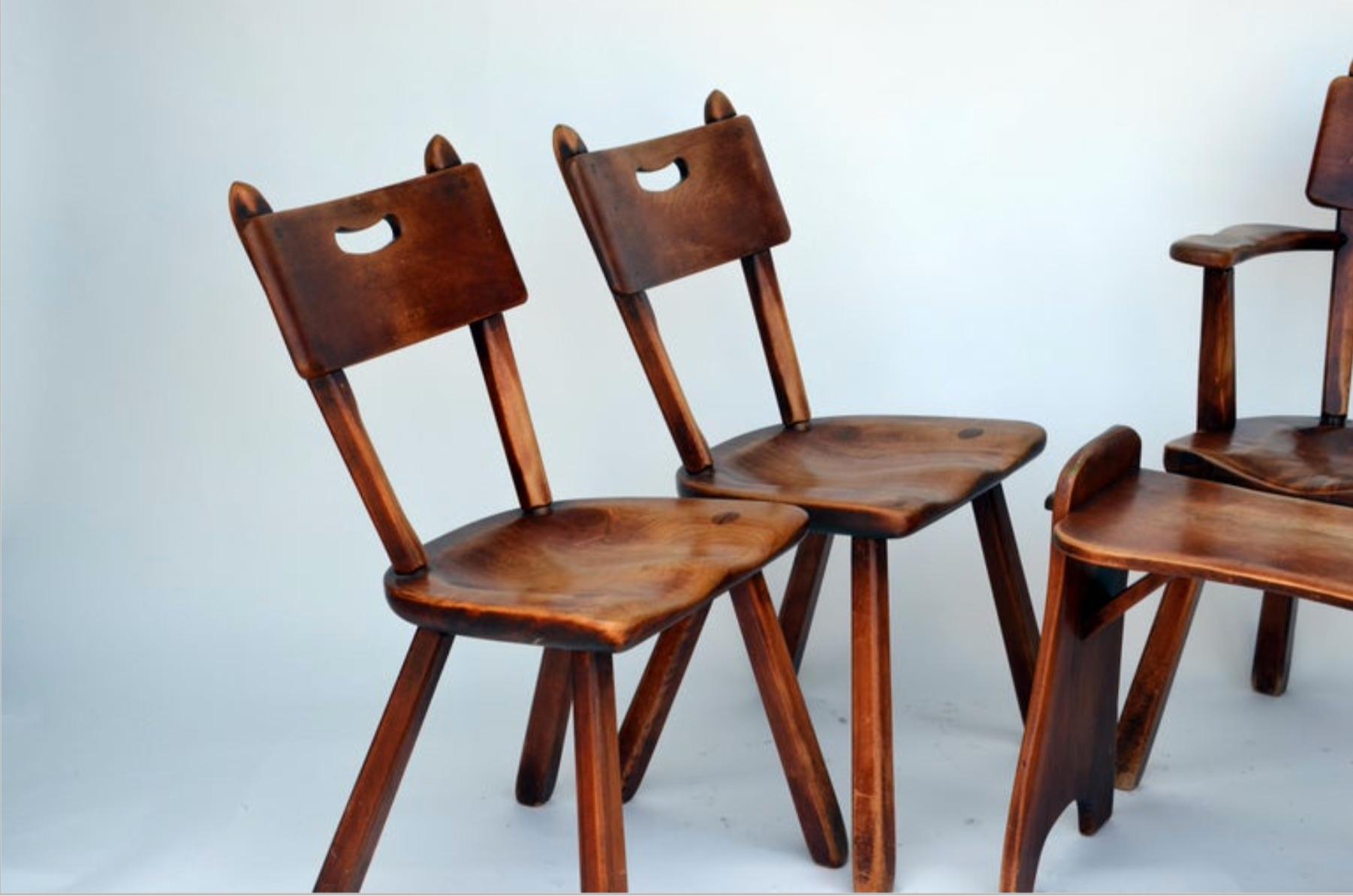 Patinated Rare Set of Cushman Colonial Creations Seating
