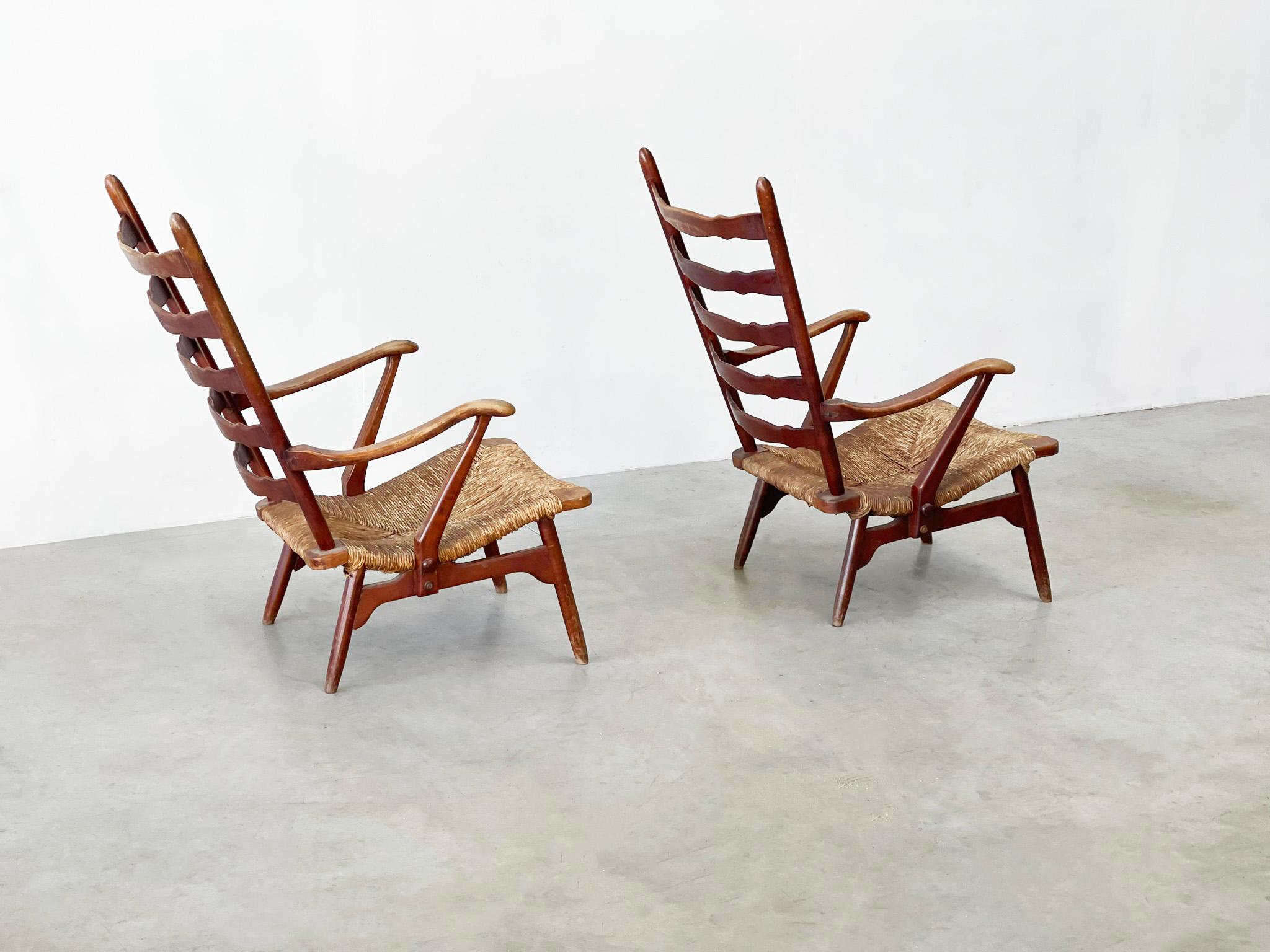 Rare set of Dester gelderland lounge chairs For Sale 1