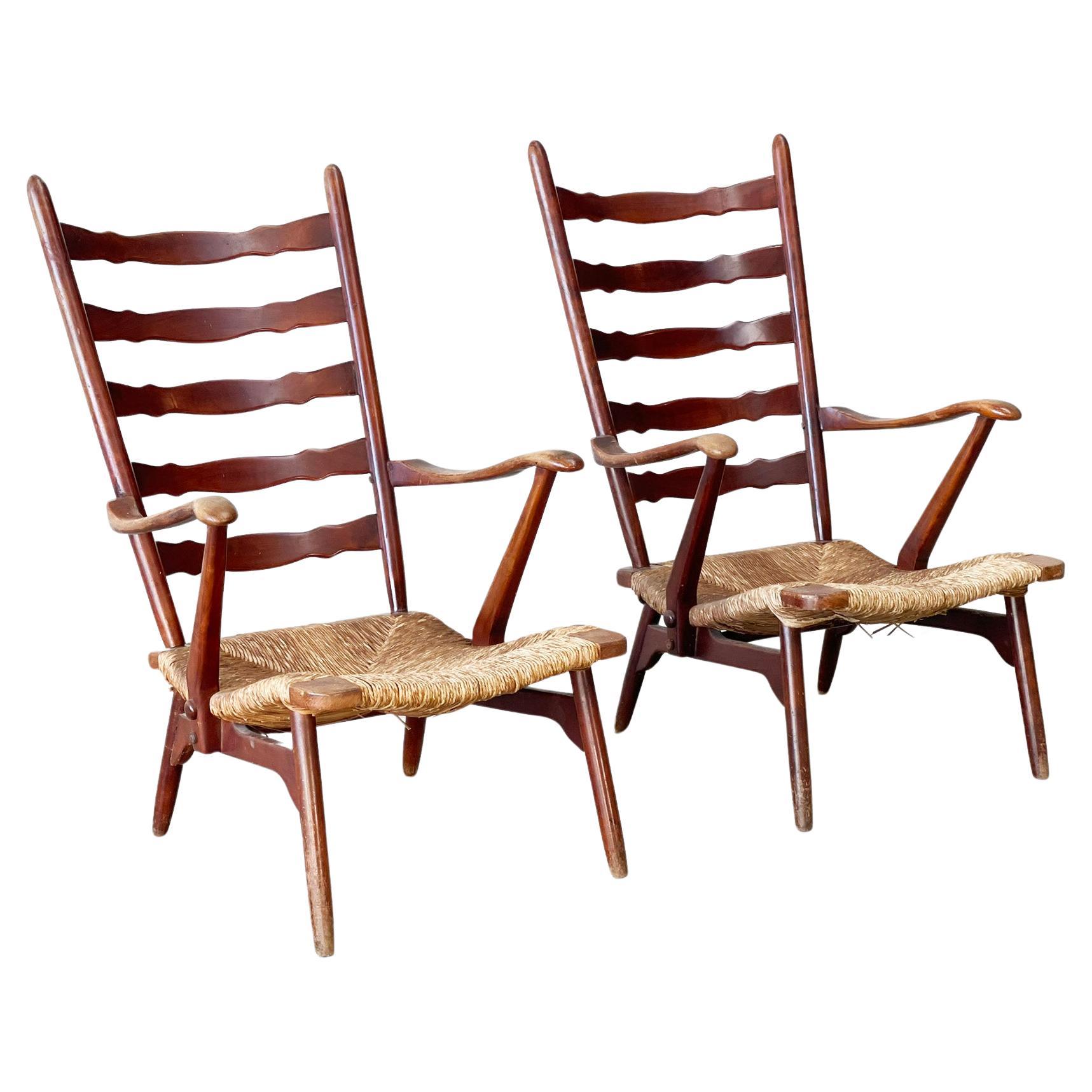 Rare set of Dester gelderland lounge chairs