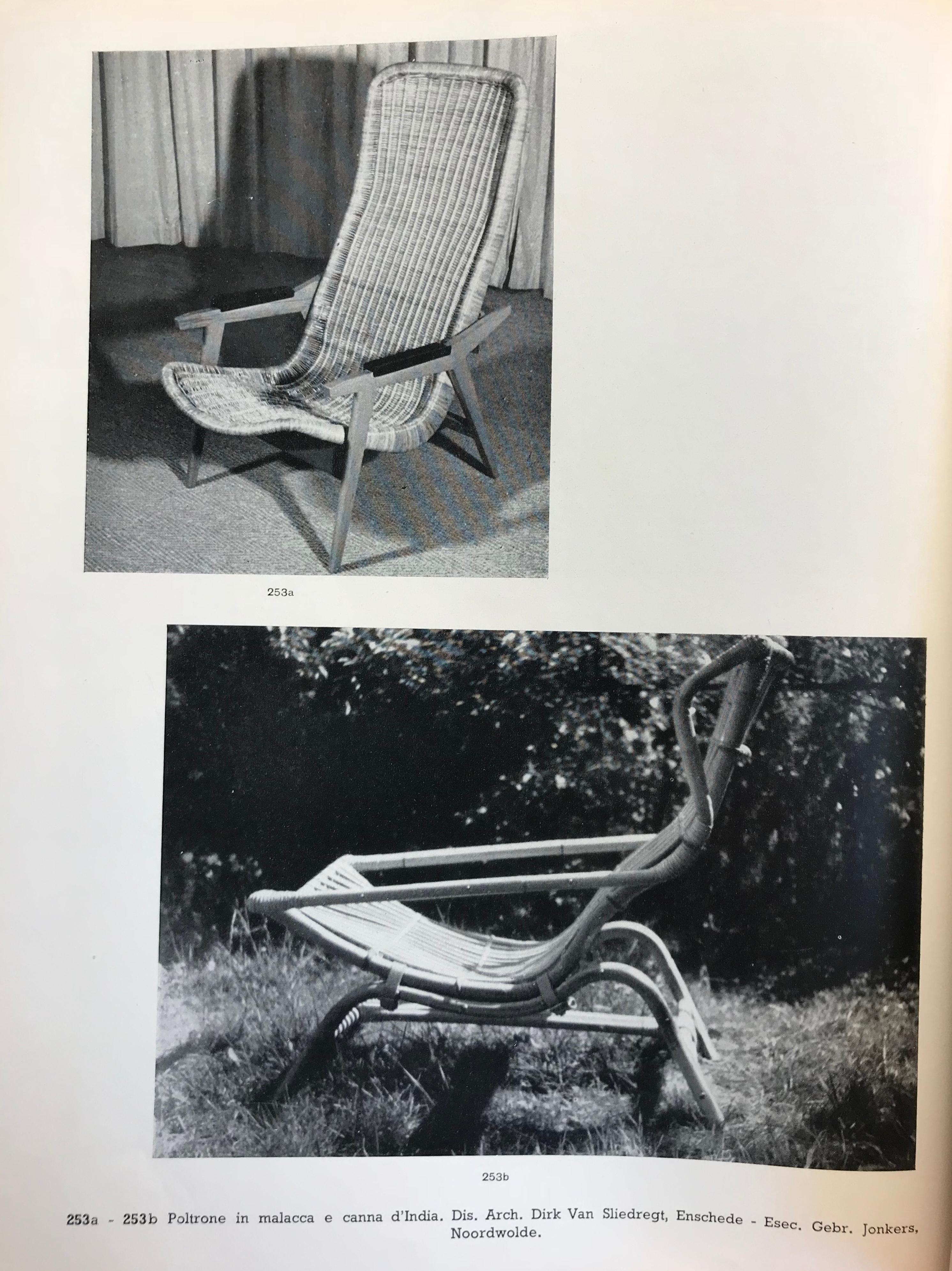 Raro juego de sillones de ratán Dirk Van Sliedregt en venta 3