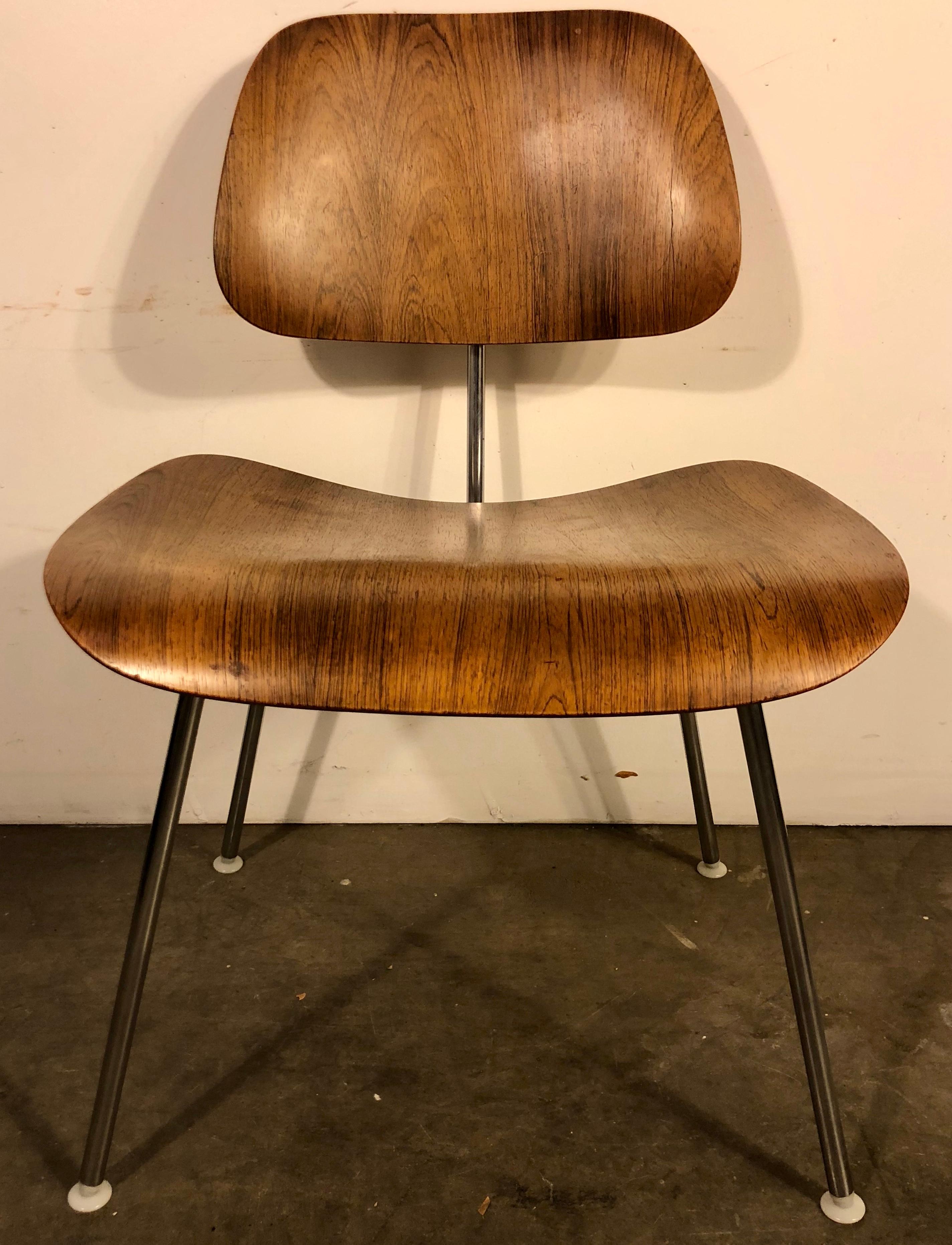 Rare Set of Eight Herman Miller Eames DCM Dining Chairs in Rosewood 2
