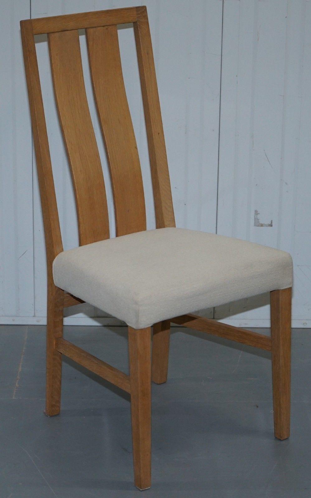 Moderne Rare ensemble de huit chaises de salle à manger en bois de frêne Orum Mobler en vente