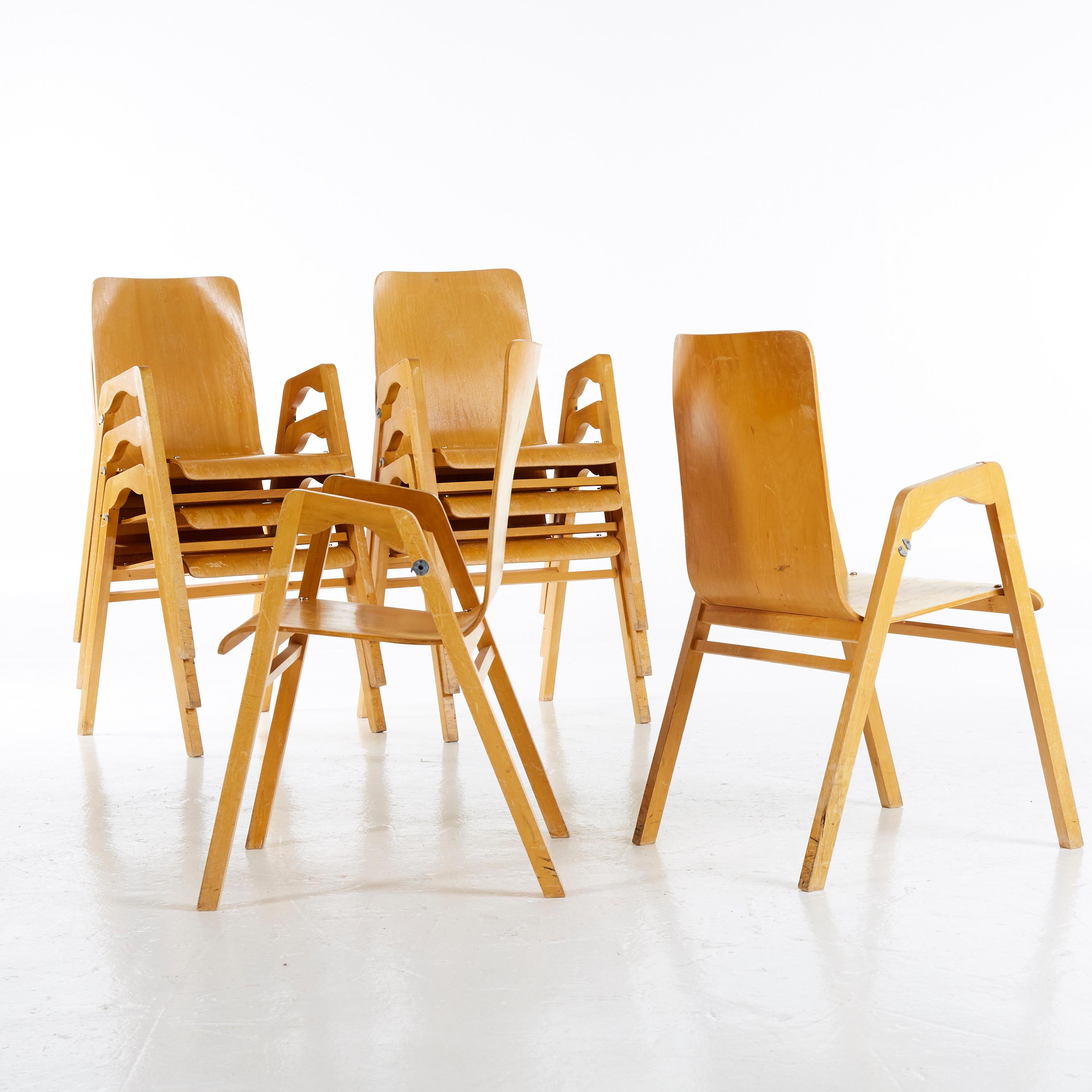 Scandinave moderne Rare ensemble de huit fauteuils amovibles d'Axel Larsson en vente