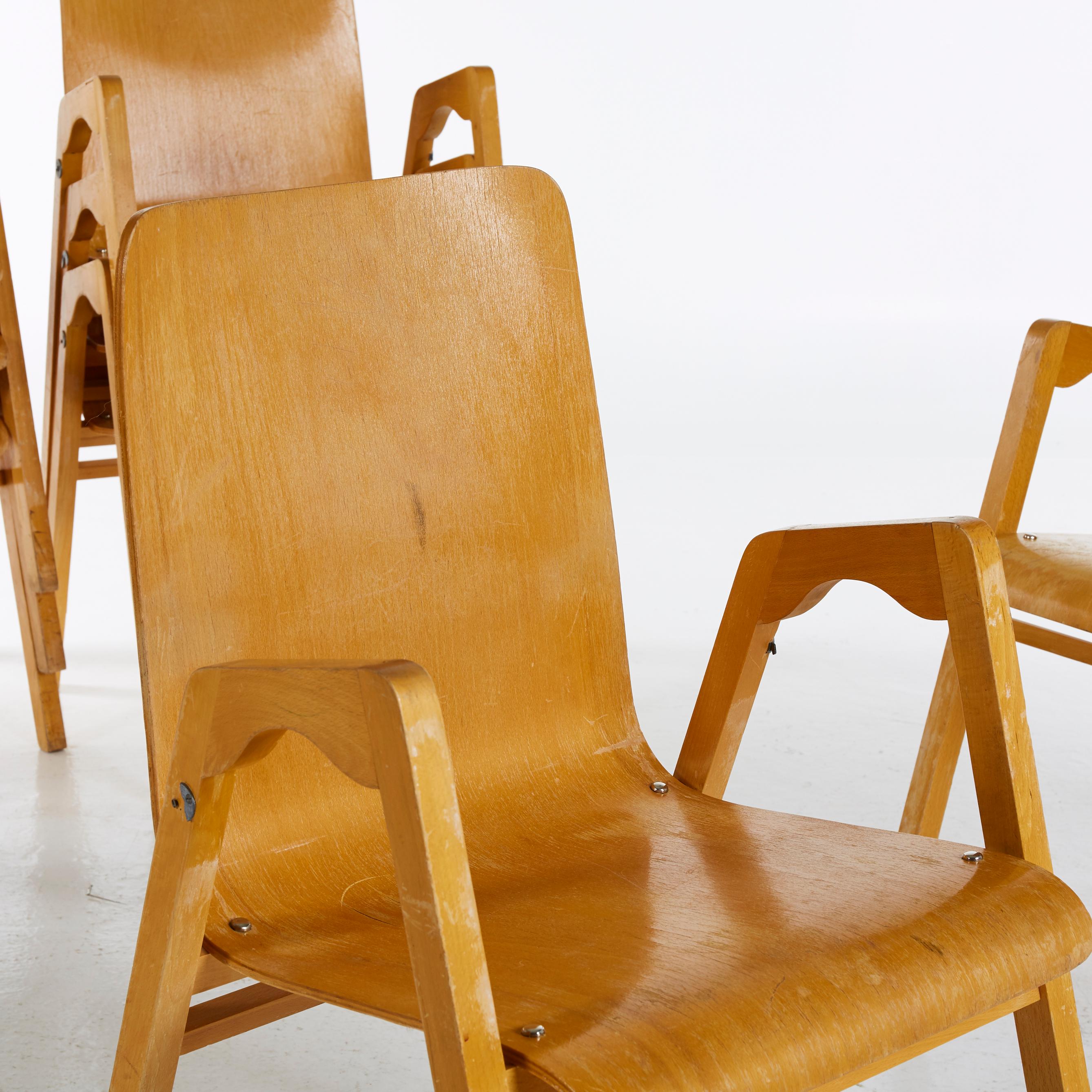 Danois Rare ensemble de huit fauteuils amovibles d'Axel Larsson en vente