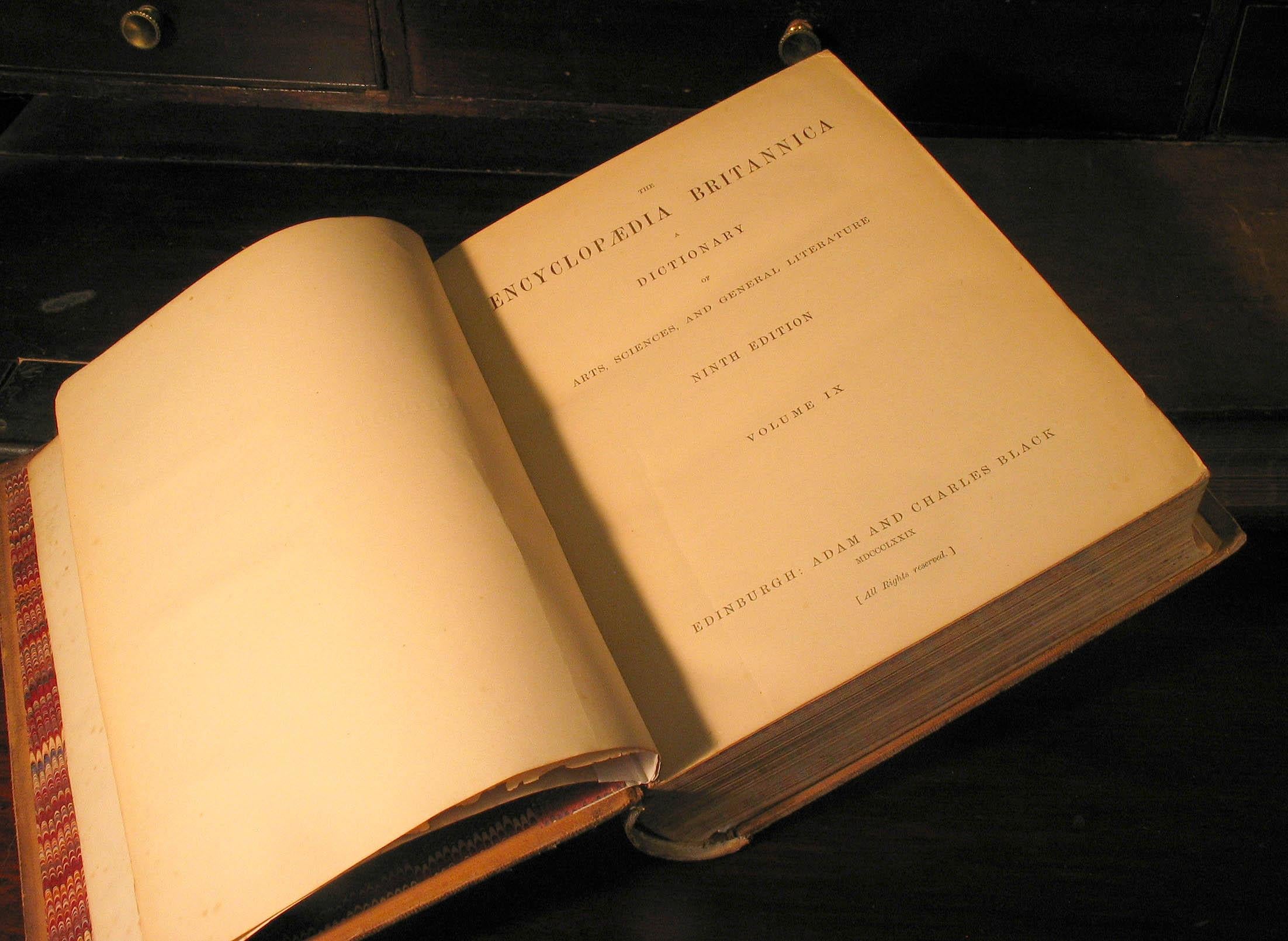 English Rare Set of Encyclopedia Britannica 9th Edition '1878-1889' Vols 1-24 Plus Index