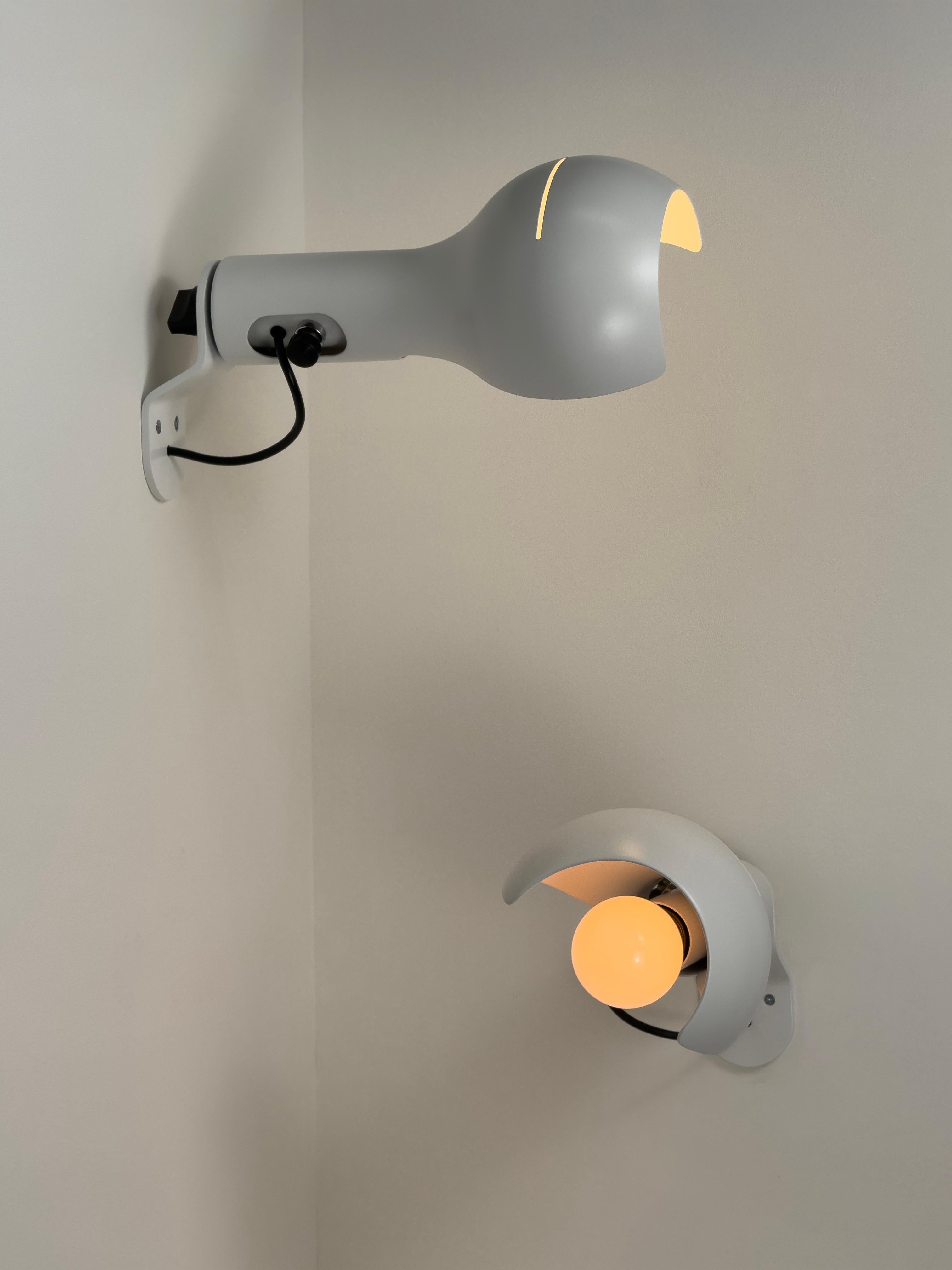 Raro set di lampade da parete o soffitto Flash di Joe Colombo per Oluce, Italia 1960 in vendita 3