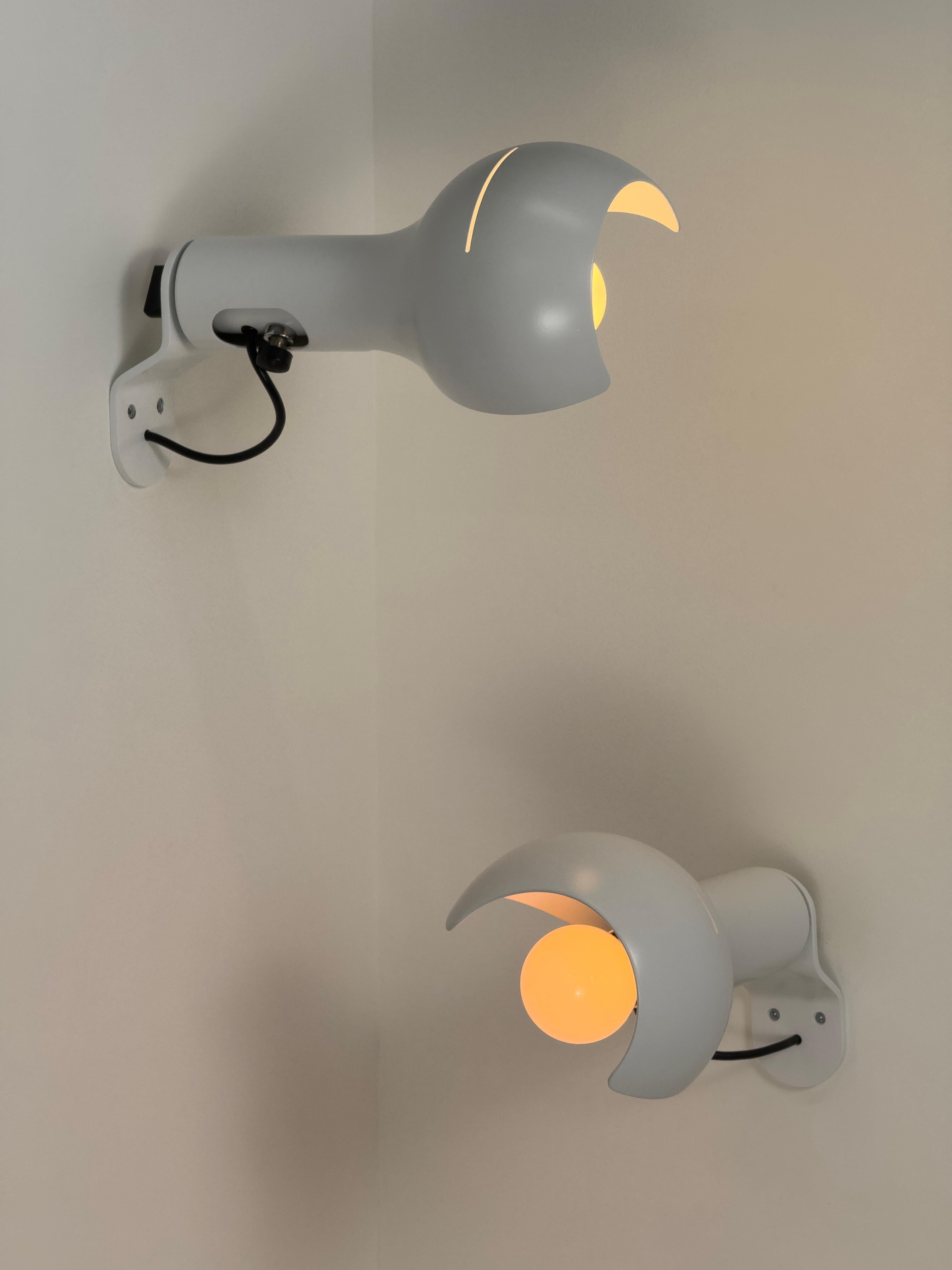 Raro set di lampade da parete o soffitto Flash di Joe Colombo per Oluce, Italia 1960 in vendita 6