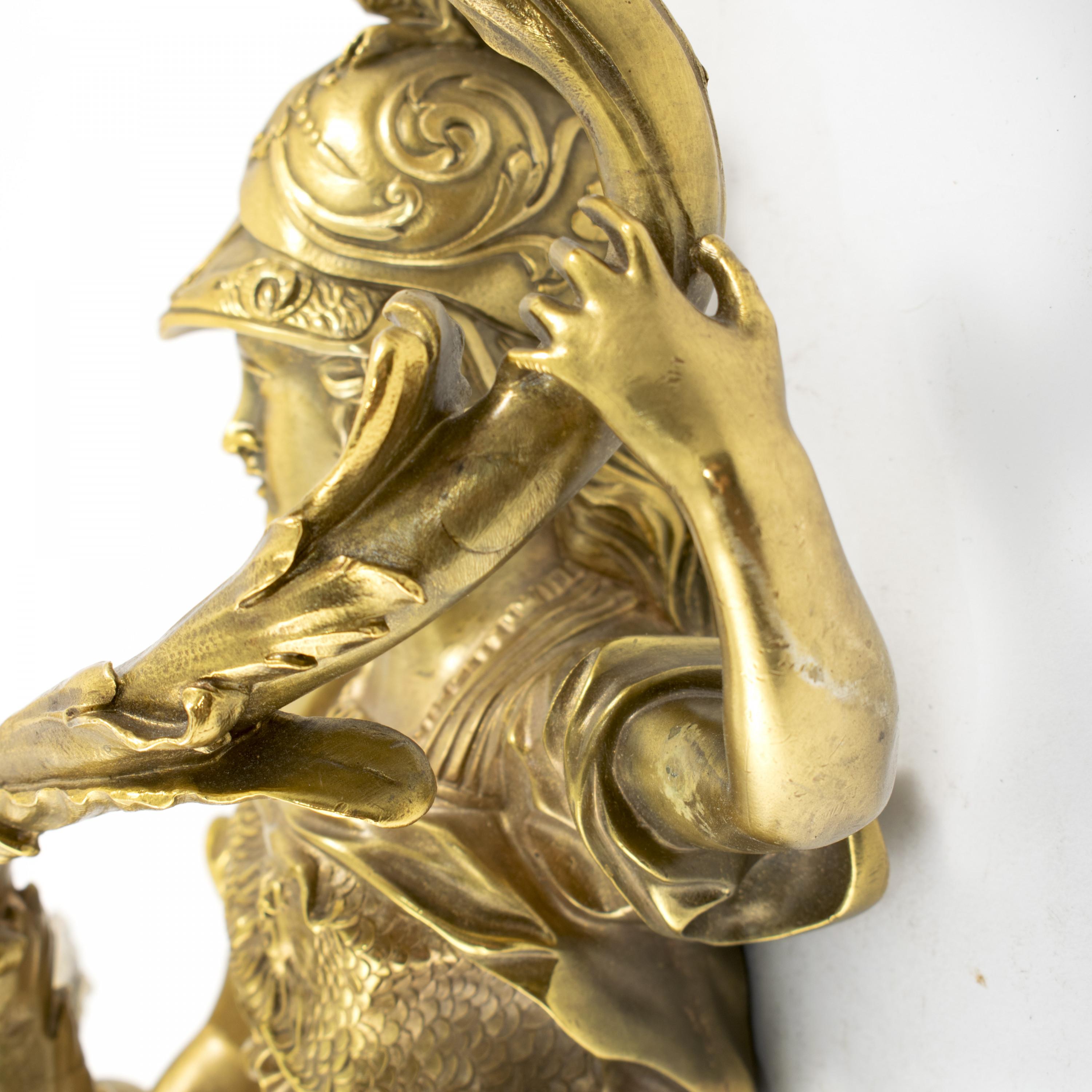 Rare ensemble de quatre appliques françaises de style Louis XVI en bronze doré, Henri Vian en vente 12