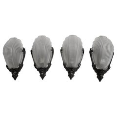 Rare Set of Four Art Deco Sconces