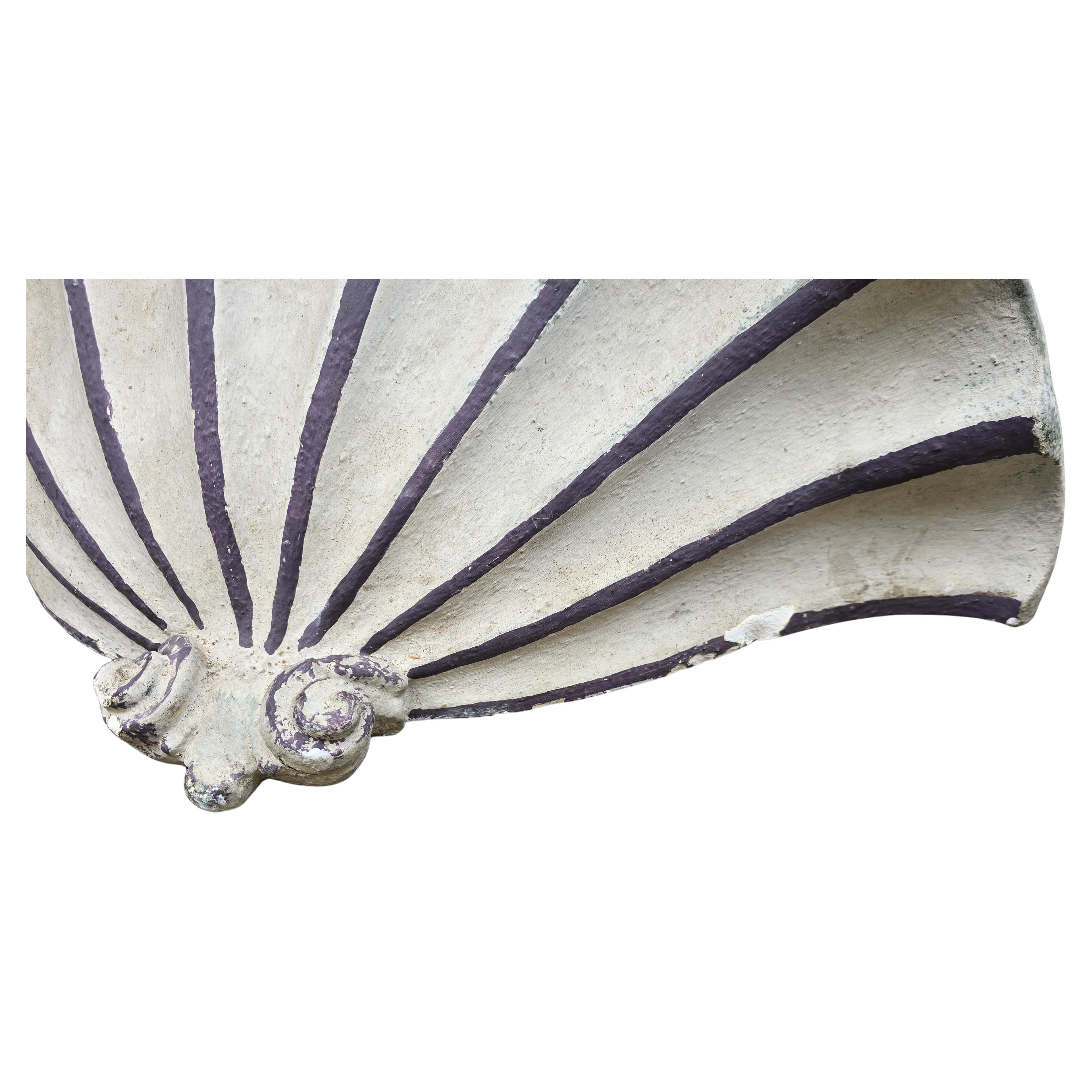Rare Set of Four Art Deco Shell Wall Ornaments Wall Sconces For Sale 8