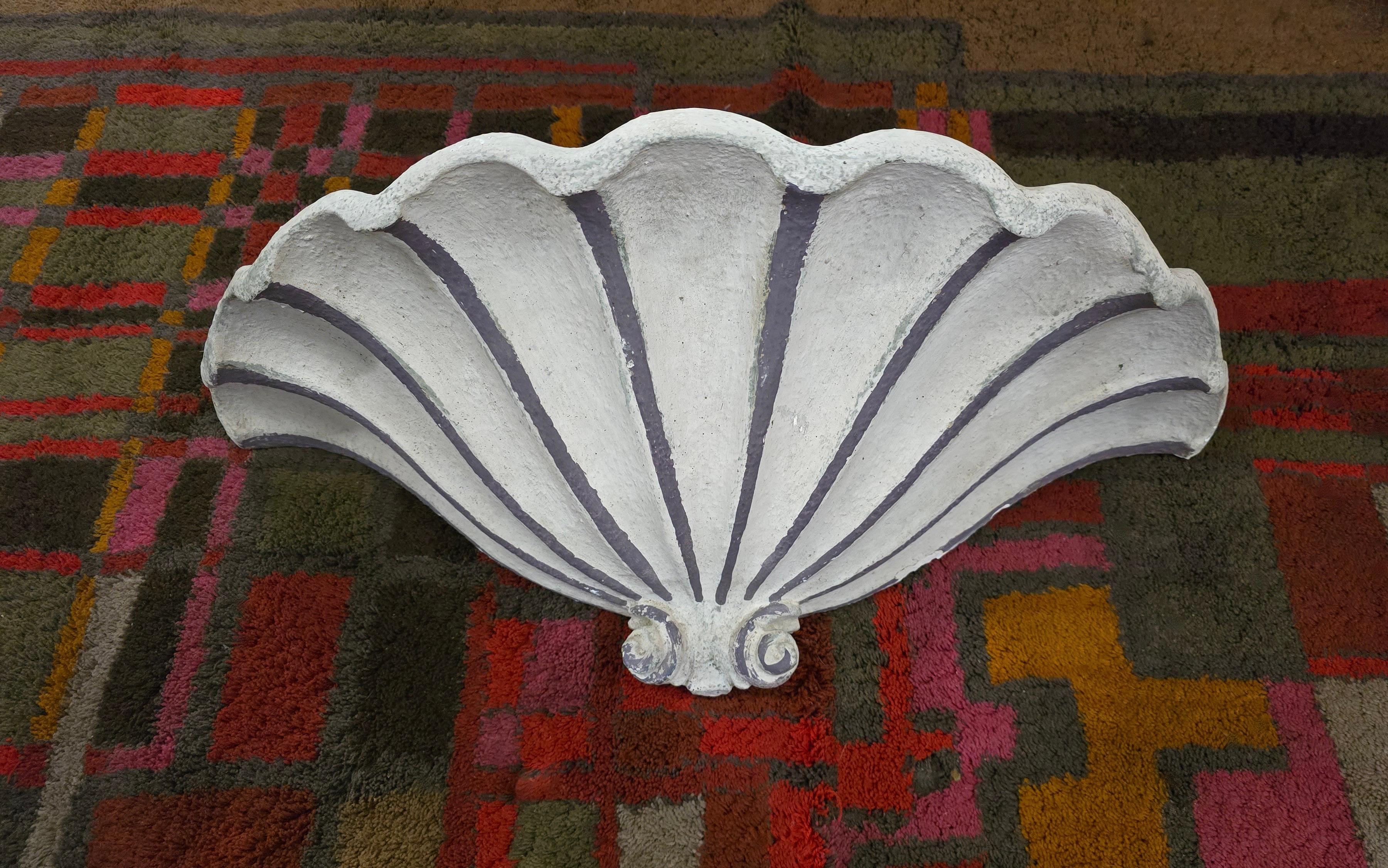 20th Century Rare Set of Four Art Deco Shell Wall Ornaments Wall Sconces For Sale