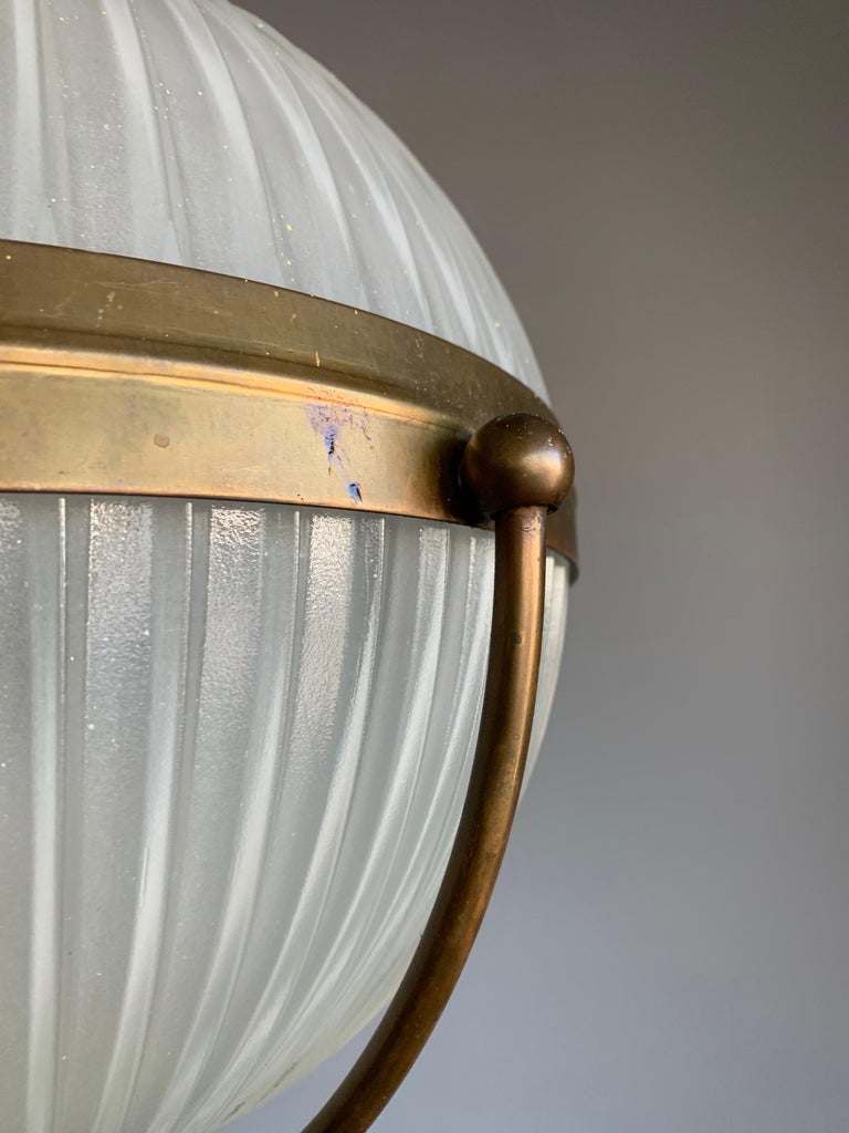Picture Idea: Rare Set Of Four Art Deco Style Brass And Glass
