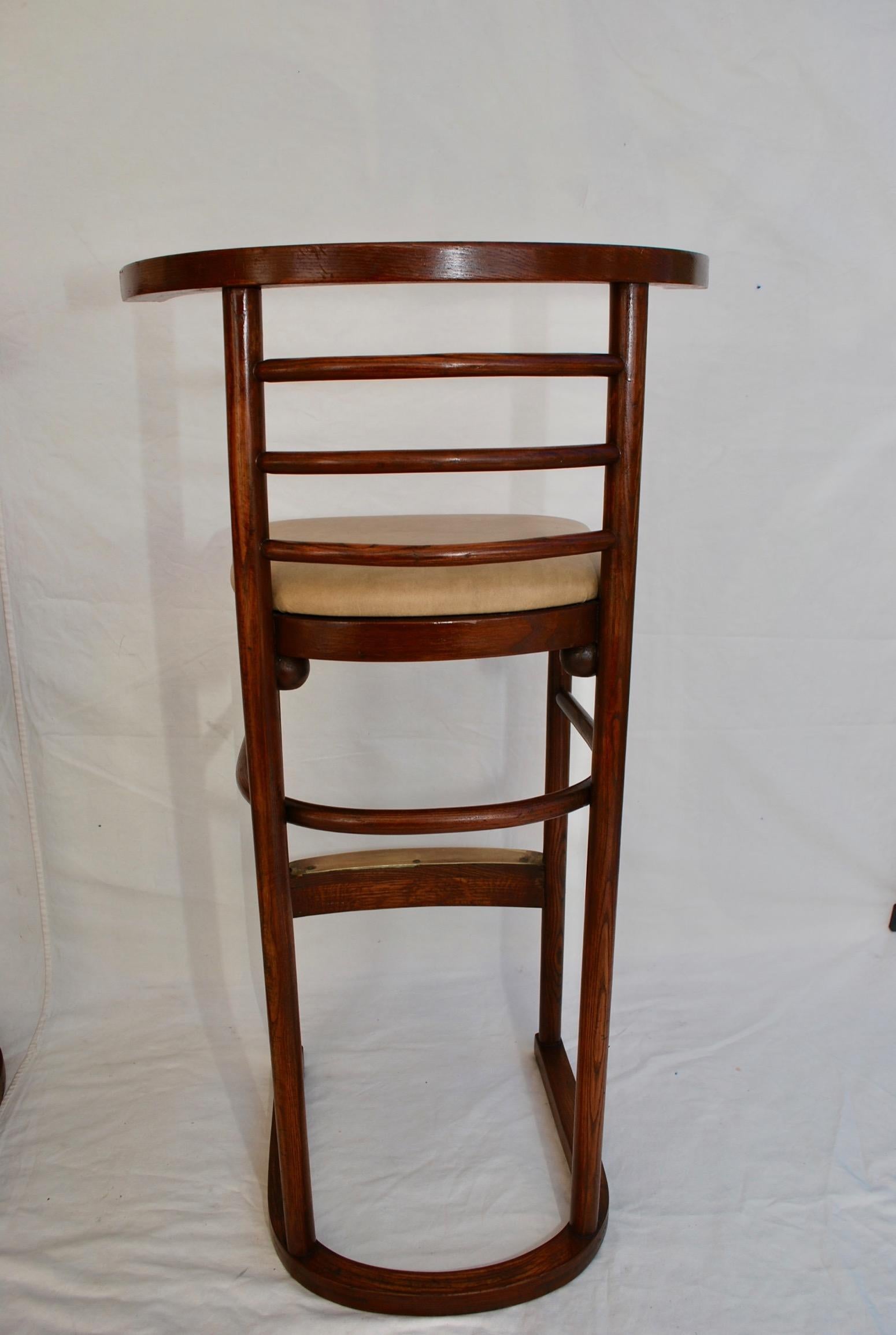 Rare Set of Four Bar Stools by Joseph Hoffmann In Good Condition In Los Angeles, CA