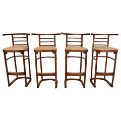 Rare Set of Four Bar Stools by Joseph Hoffmann